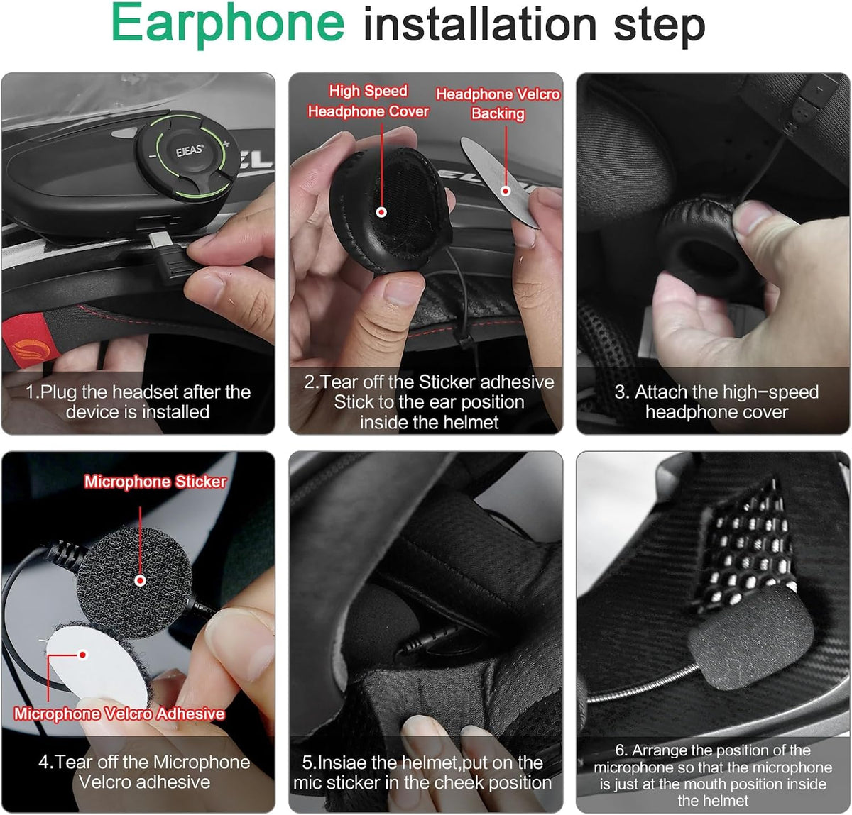 SolaMr Auriculares Bluetooth para casco de motocicleta, sistemas de...