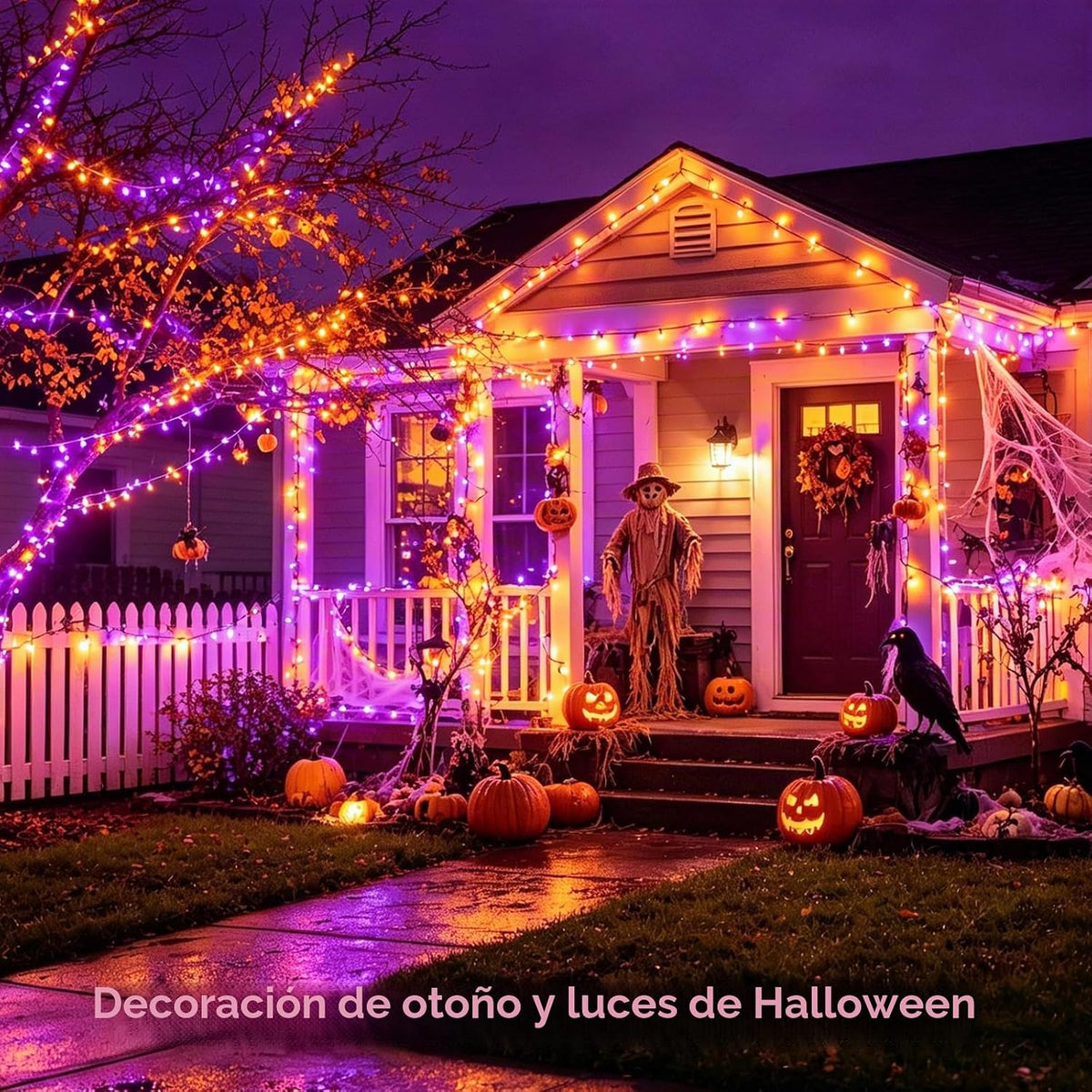 Luces inteligentes de Halloween que cambian de color, 99 pies, 300...