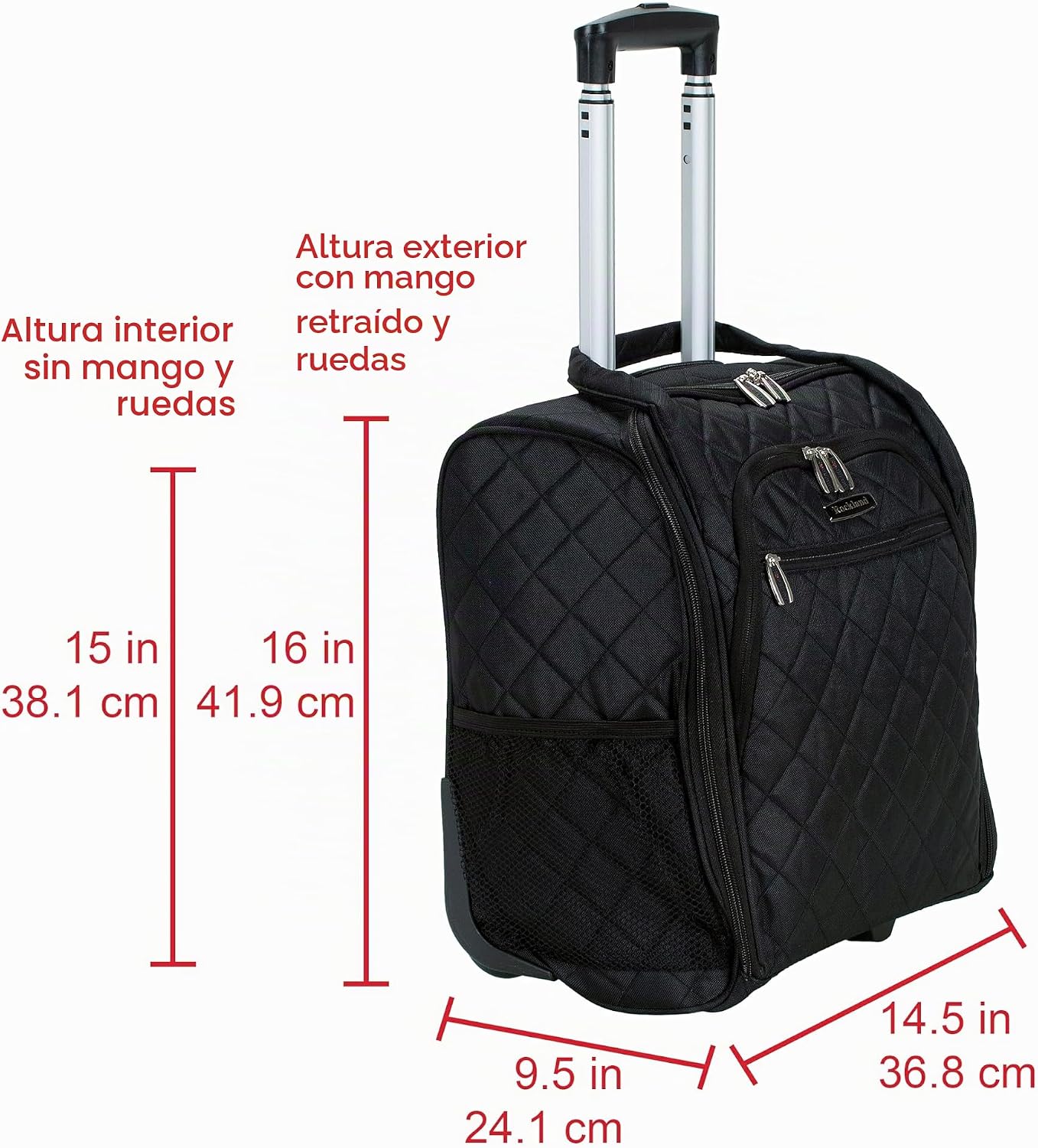 Rockland Melrose - Maleta con ruedas, de porte vertical, para caber...