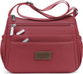 Bolsos cruzados de nailon para mujer, bolsos impermeables con múltiples bolsillos