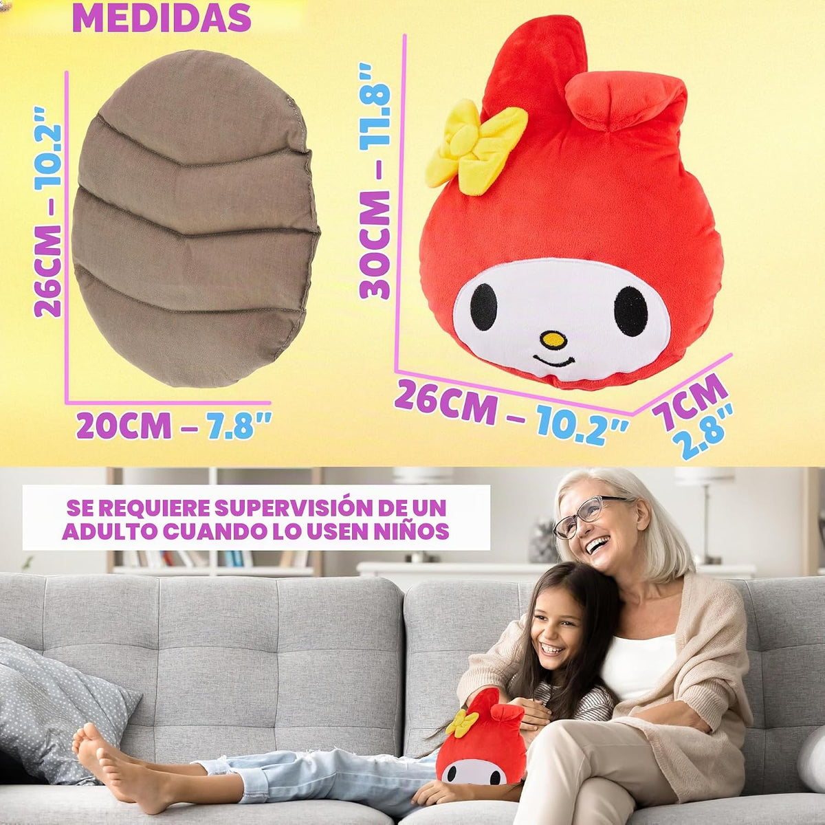 Hello Kitty Sanrio - Almohadilla térmica para microondas para cuell...