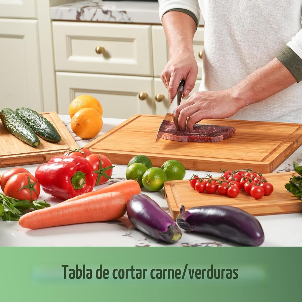 Tabla de cortar grande de madera para cocina, tabla de embutidos de...