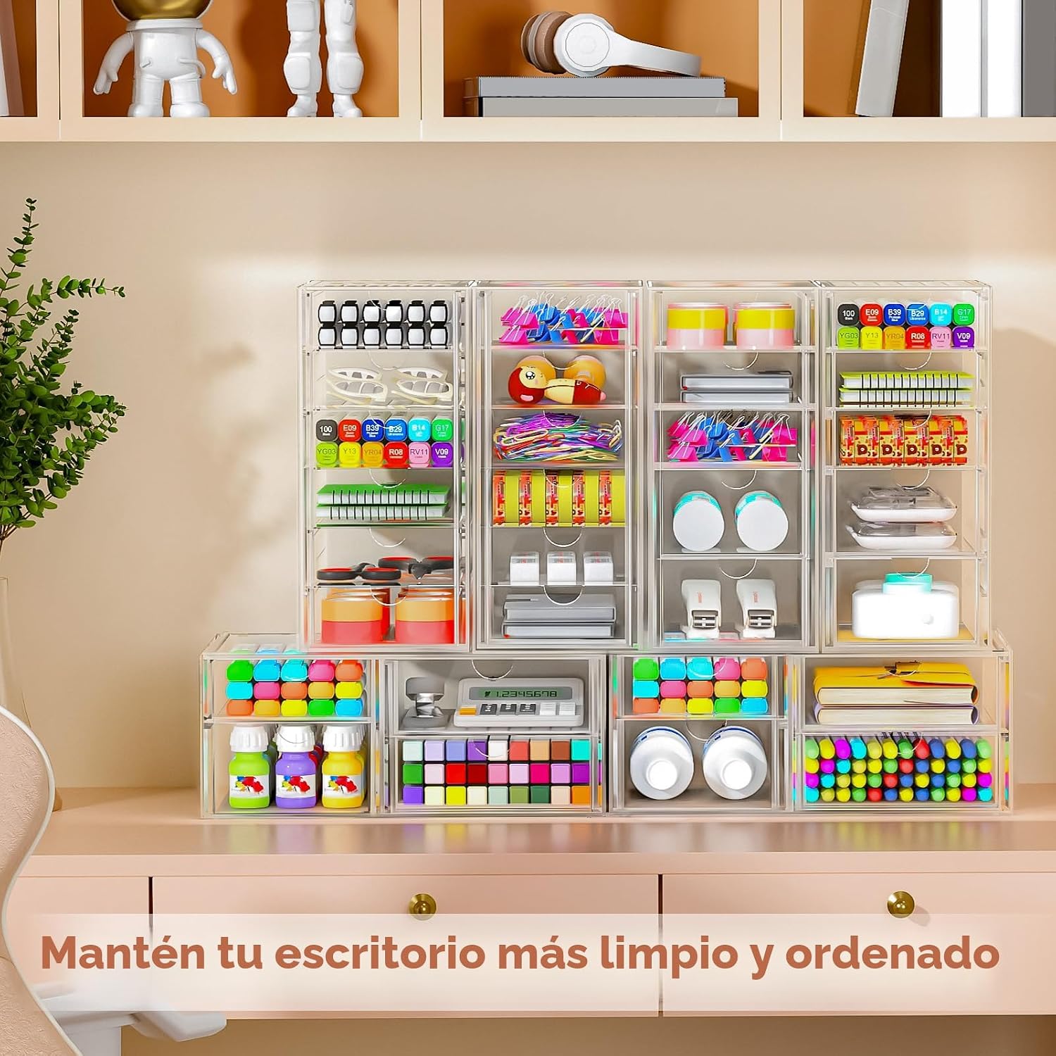 ARSTPEOE Organizador de maquillaje y almacenamiento acrílico de 30...