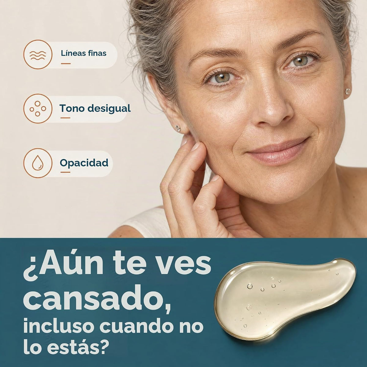 Eva Naturals Retinol Serum for Face, Suero de noche con ácido hialu...