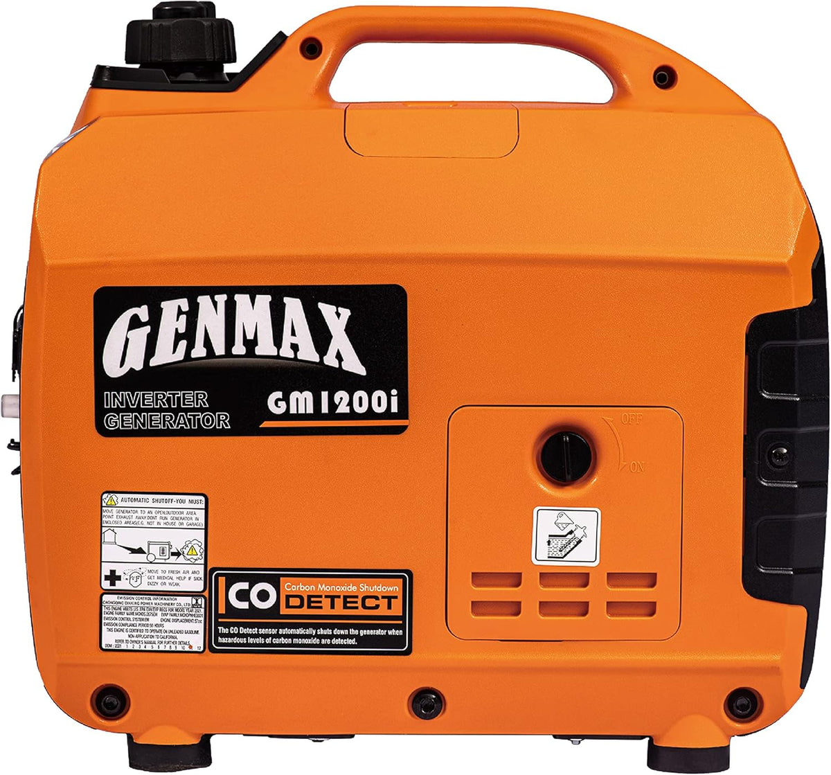 GENMAX Generador portátil, motor de gas ultra silencioso de 1200 W,...