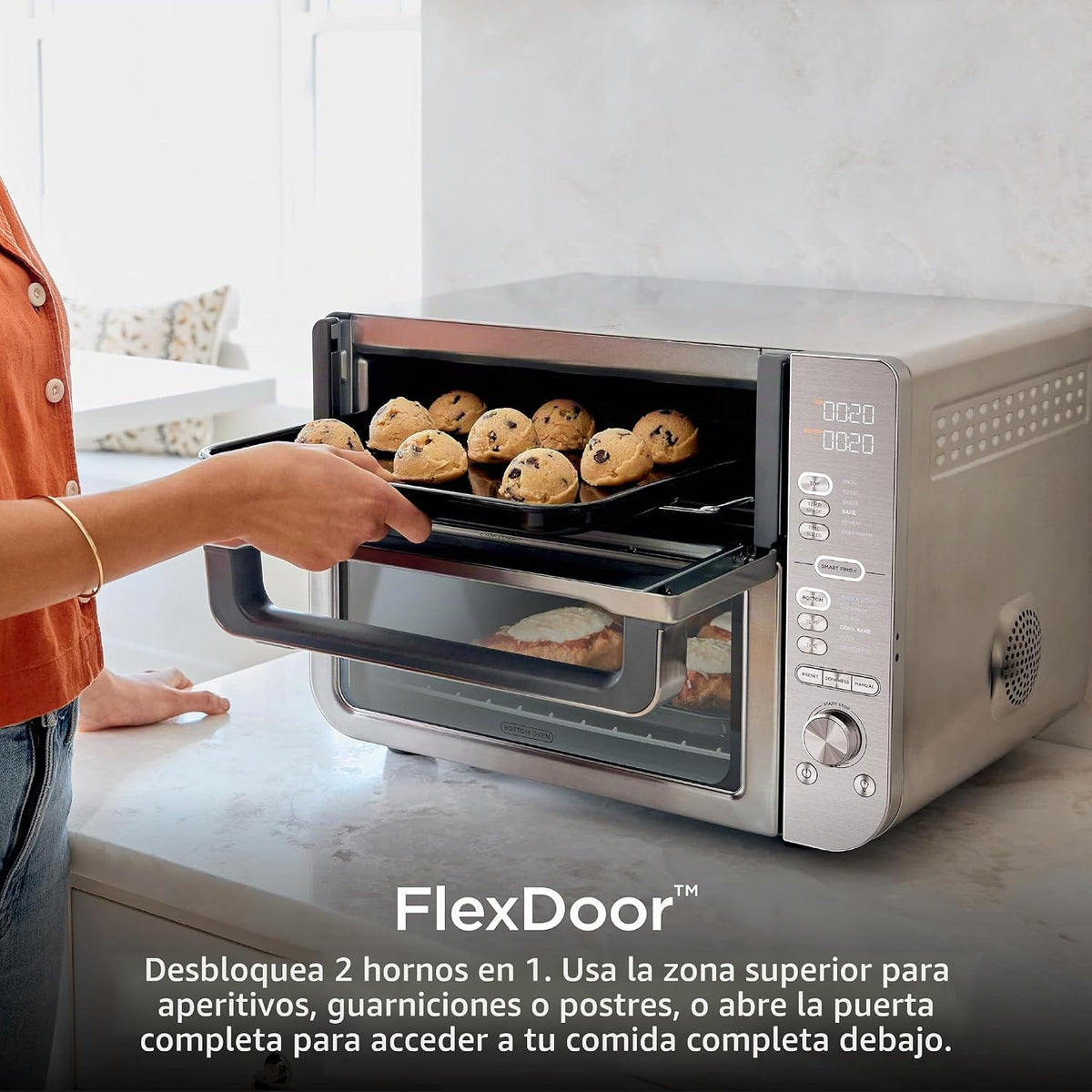 Ninja Horno de encimera de doble pila XL y freidora de aire con sis...