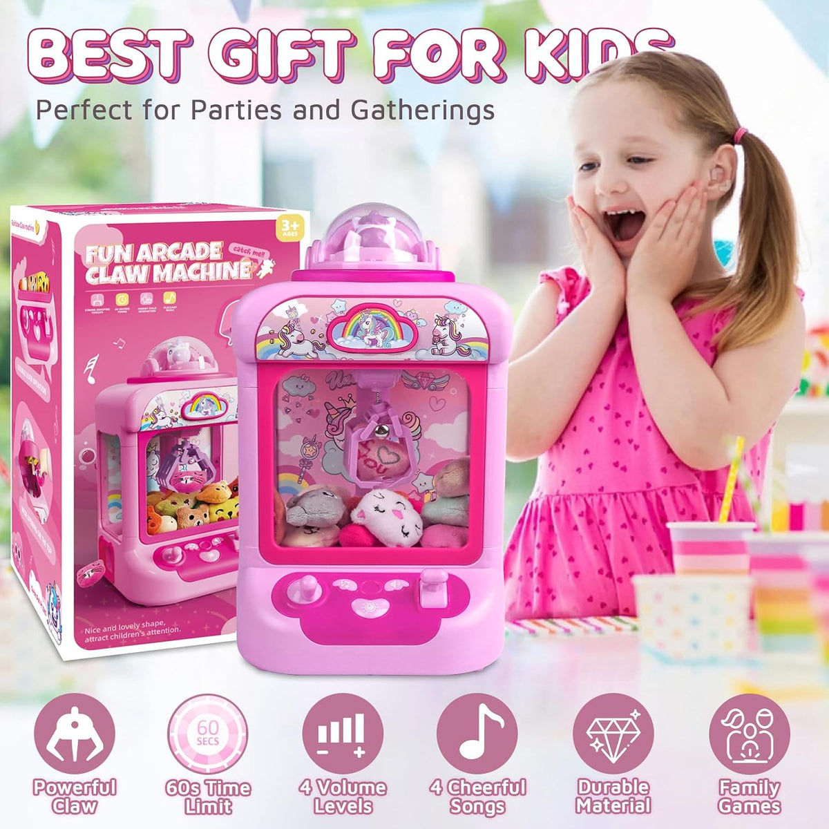 Máquina de garras Marlrin para niños, mini máquina expendedora de j...