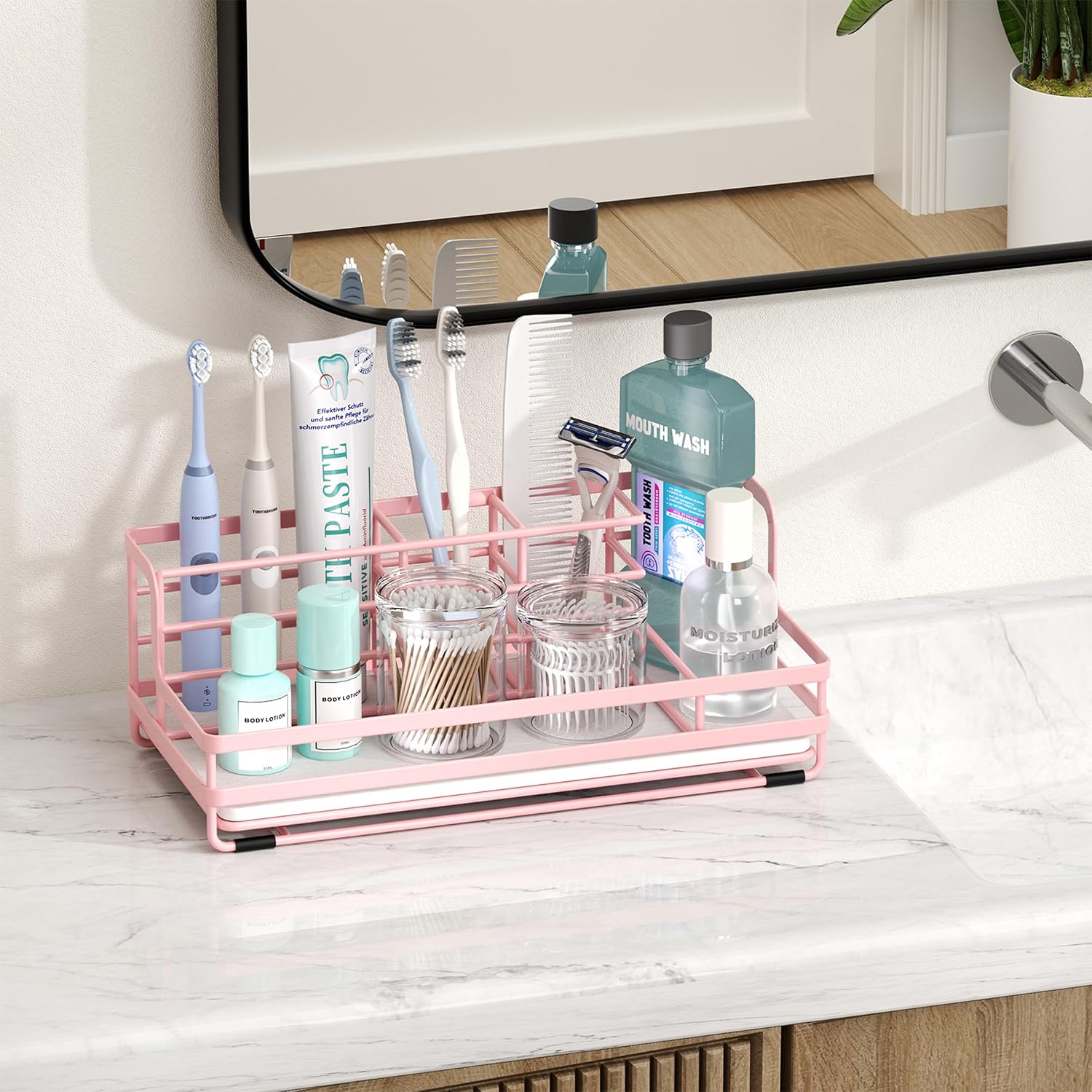 HapiRm Soportes para cepillos de dientes para baño - Organizador de...