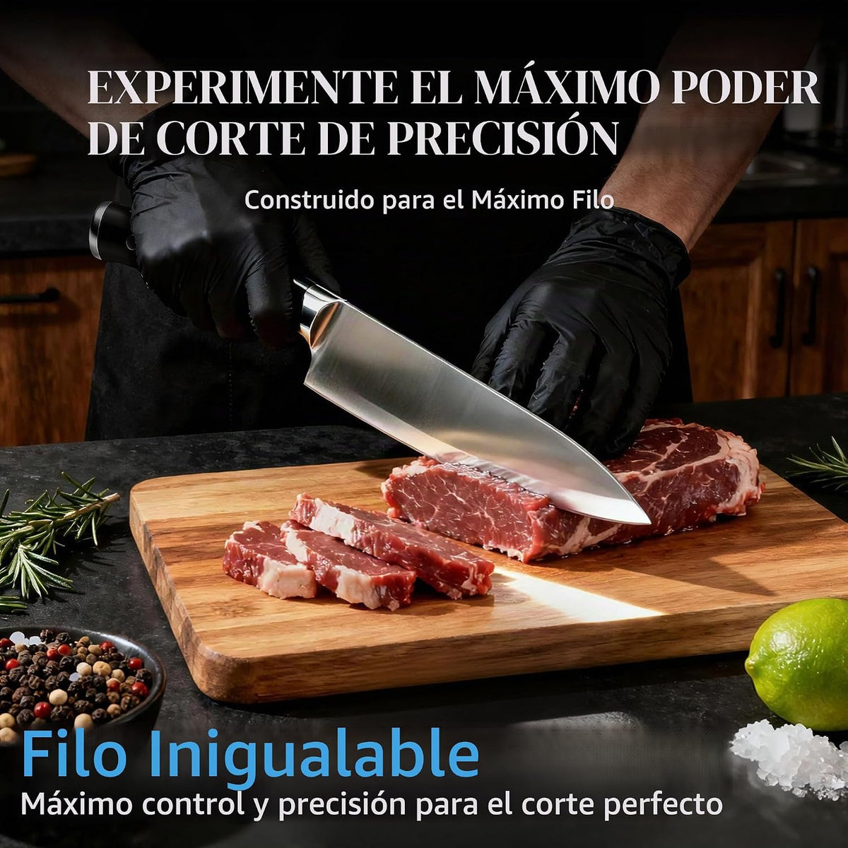 Juego de cuchillos, juego de 15 piezas de cuchillos de cocina premi...