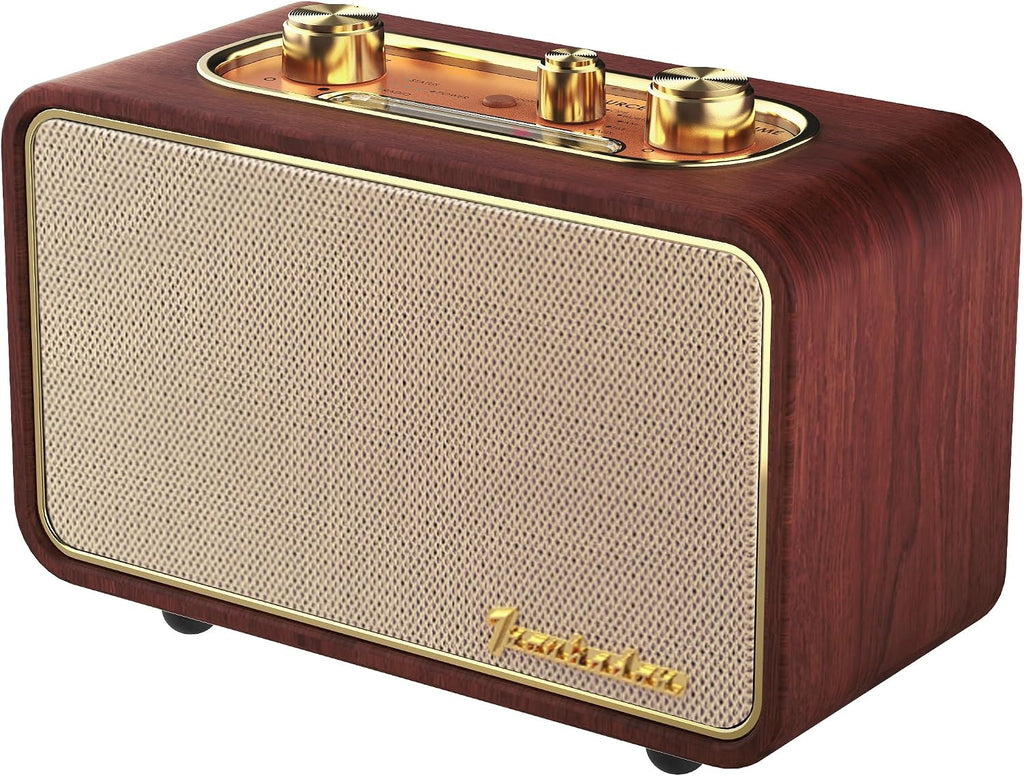 Altavoz Bluetooth retro con radio AM\/FM, portátil, inalámbrico | A...