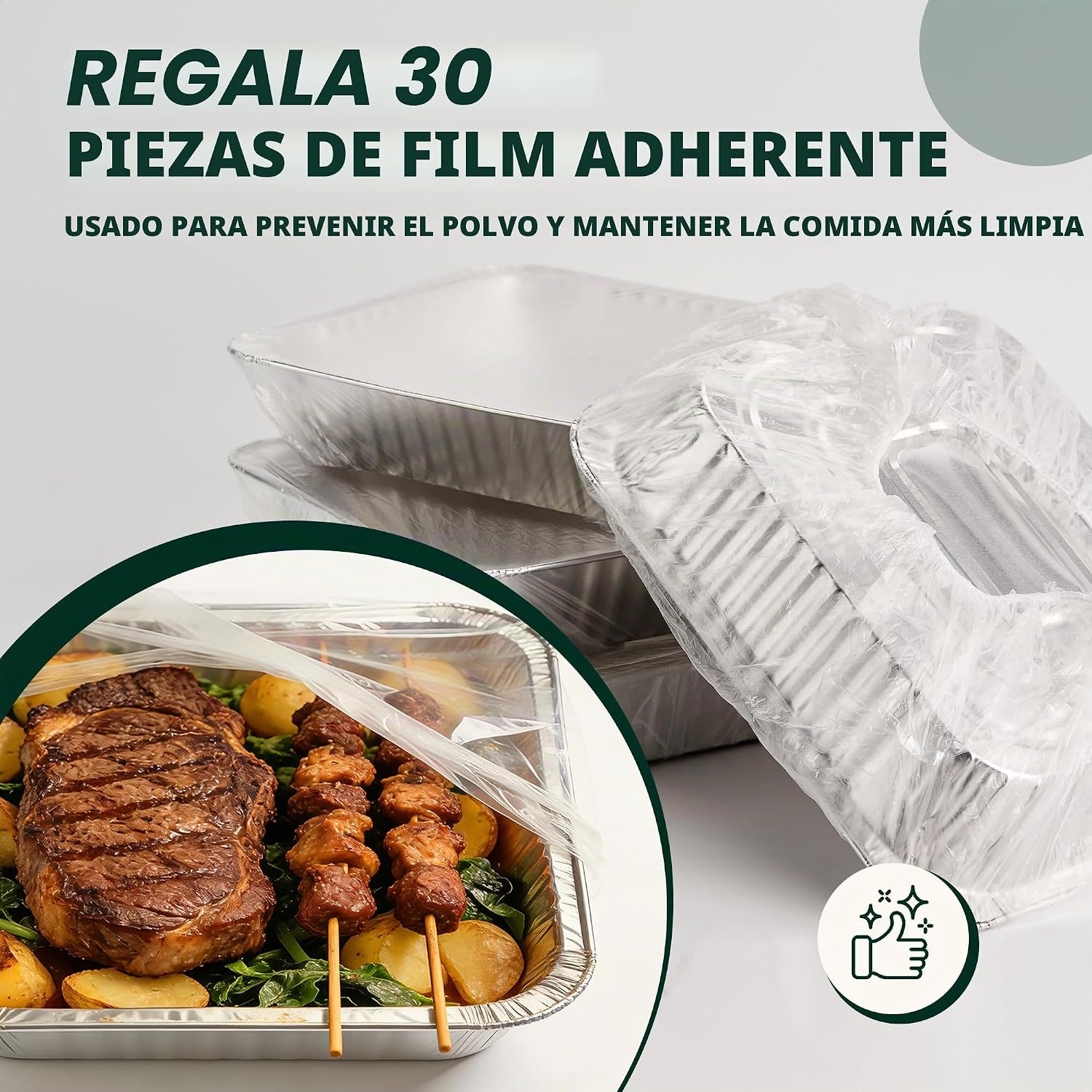 Sartenes de papel de aluminio de 9 x 13 pulgadas, paquete de 30 sar...