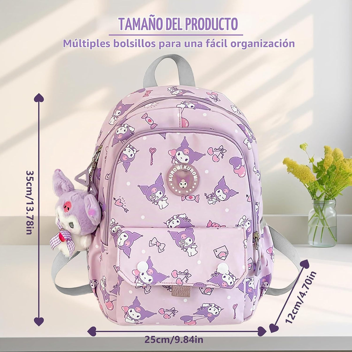 trettitre Mochila linda de anime para estudiantes, bolsa de viaje c...