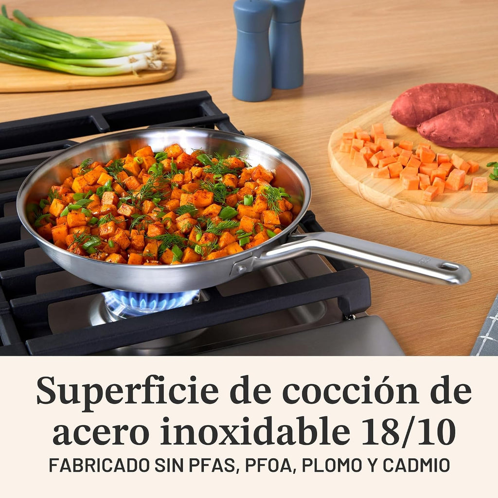 Calphalon - Juego de utensilios de cocina de acero inoxidable cepil...