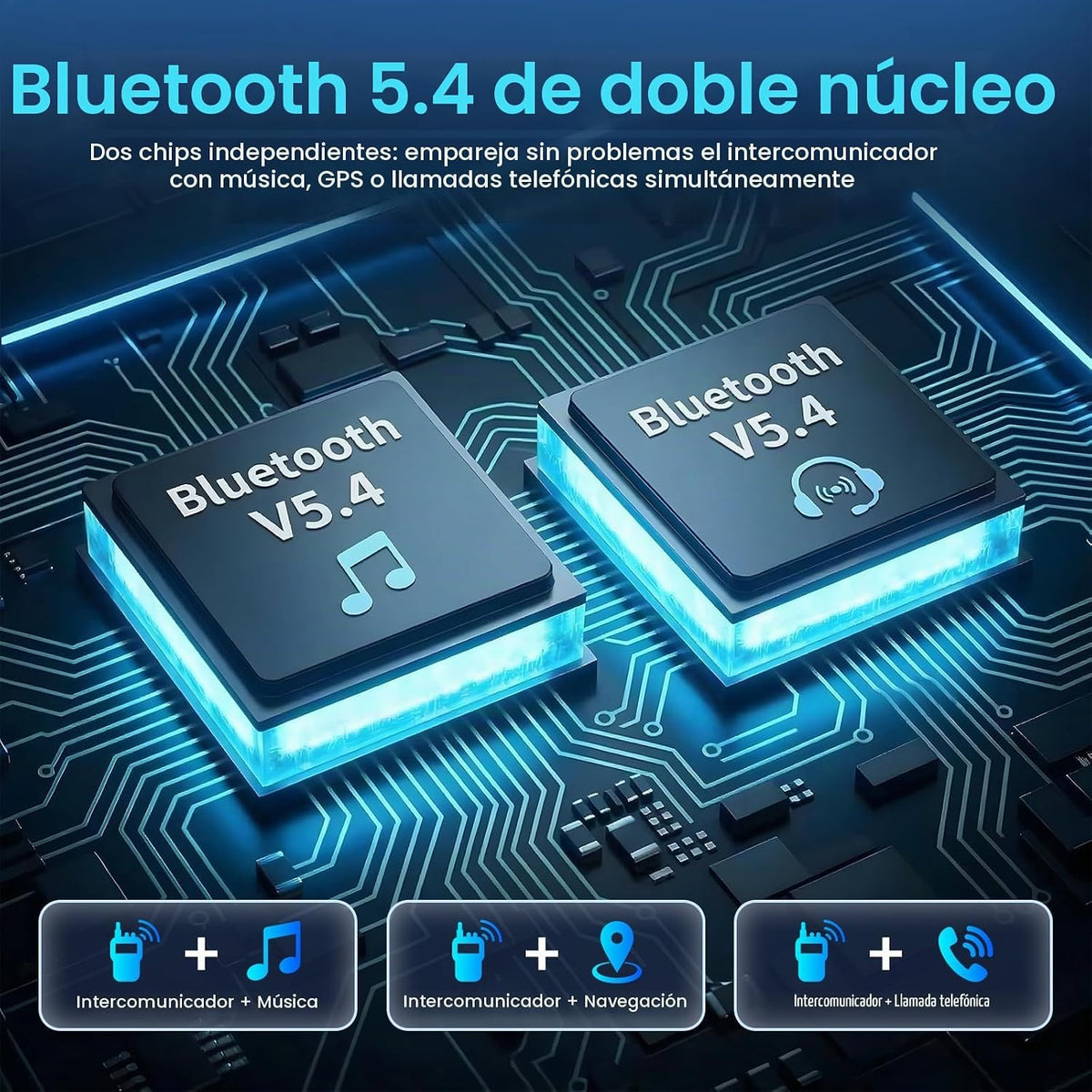 AURISOM A19S - Casco de motocicleta Bluetooth, intercomunicador de...