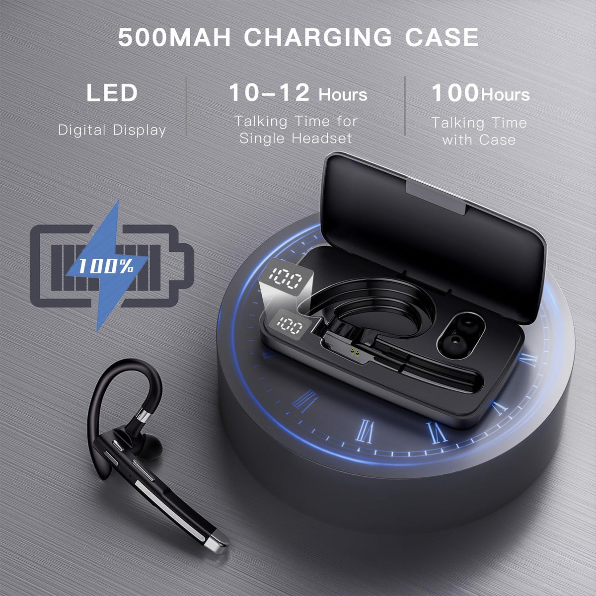 Boytond Auriculares Bluetooth V6.1, auriculares de 100 horas | Auri...