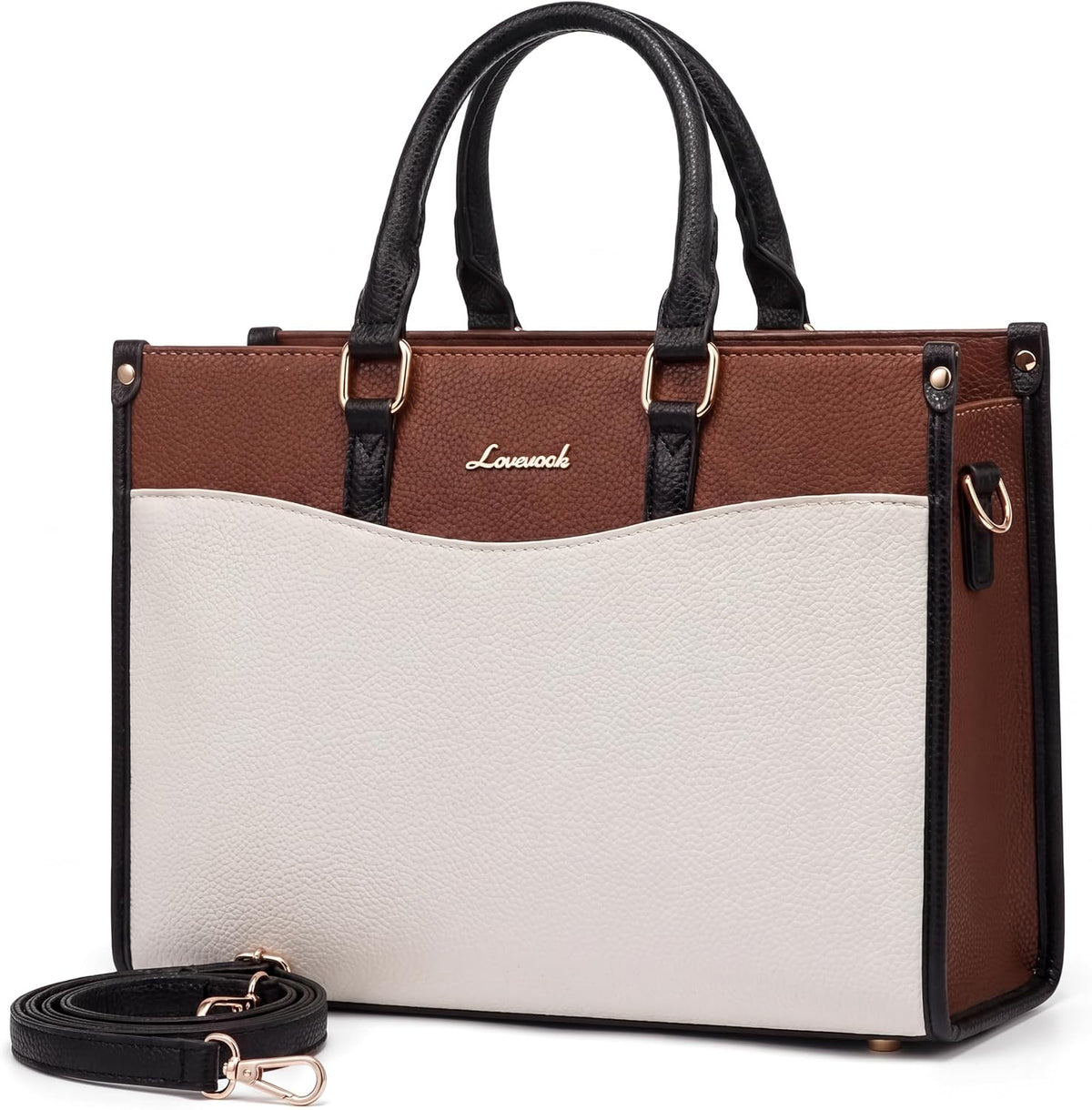 LOVEVOOK Bolsos y bolsos de mano para mujer, elegante bolso de homb...