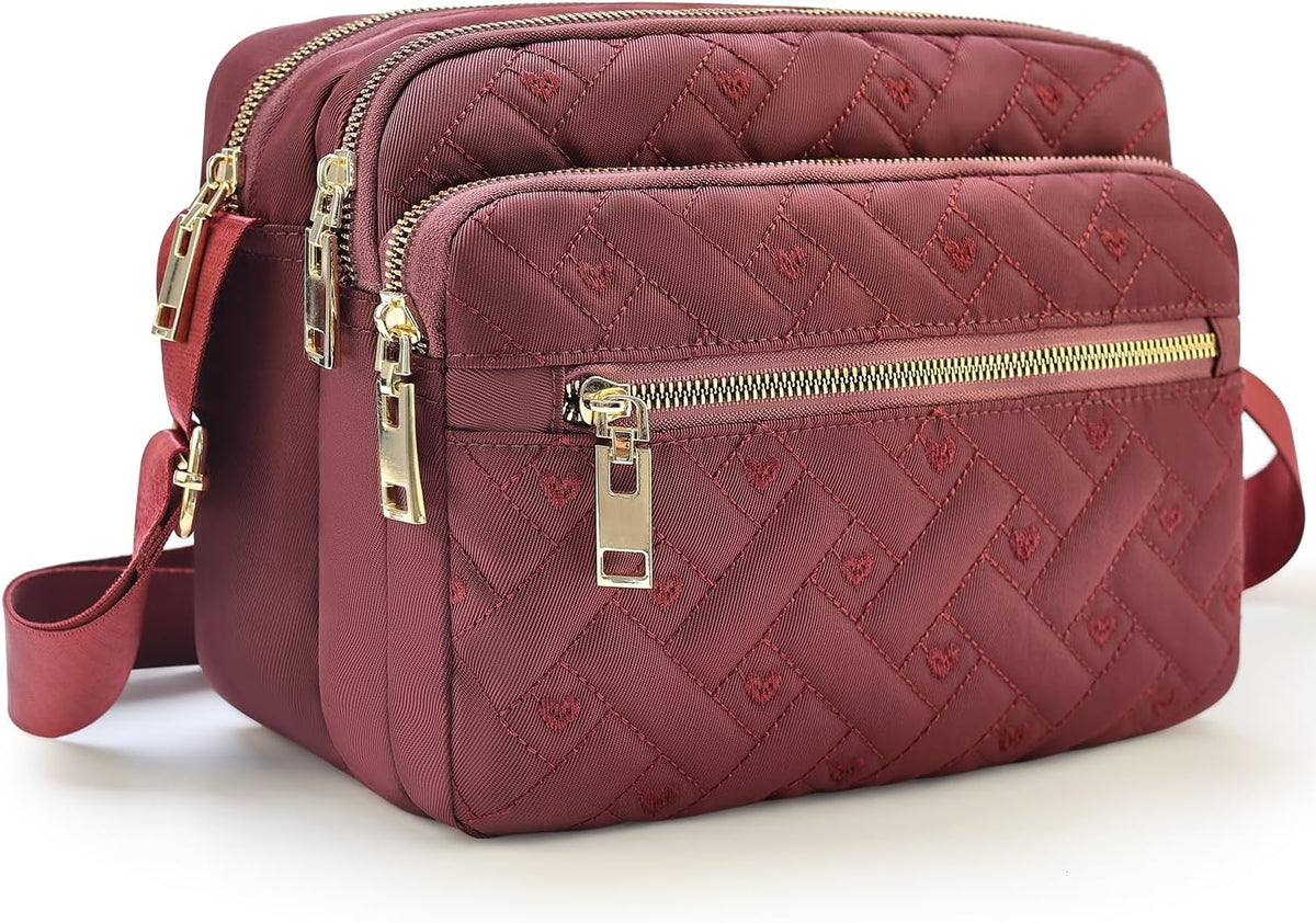 Bolsos cruzados medianos de nailon para mujer, monederos cruzados d...