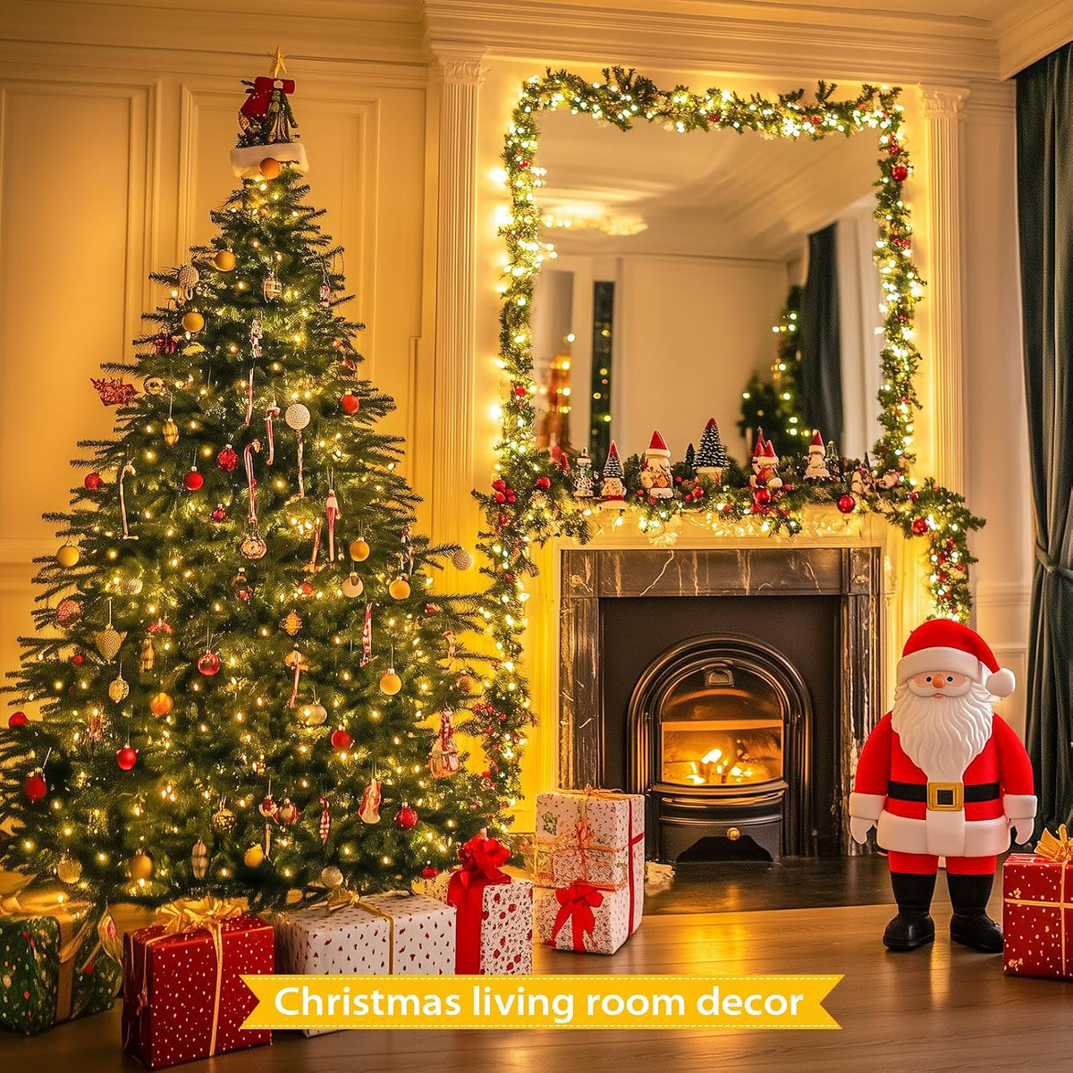 JMEXSUSS 250 luces LED de Navidad blancas cálidas impermeables para...