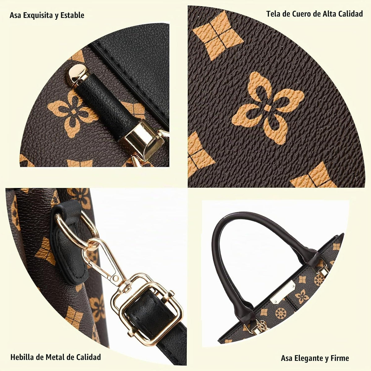 KURGOOL Bolsos y bolsos de mano para mujer, bolso de hombro con asa...