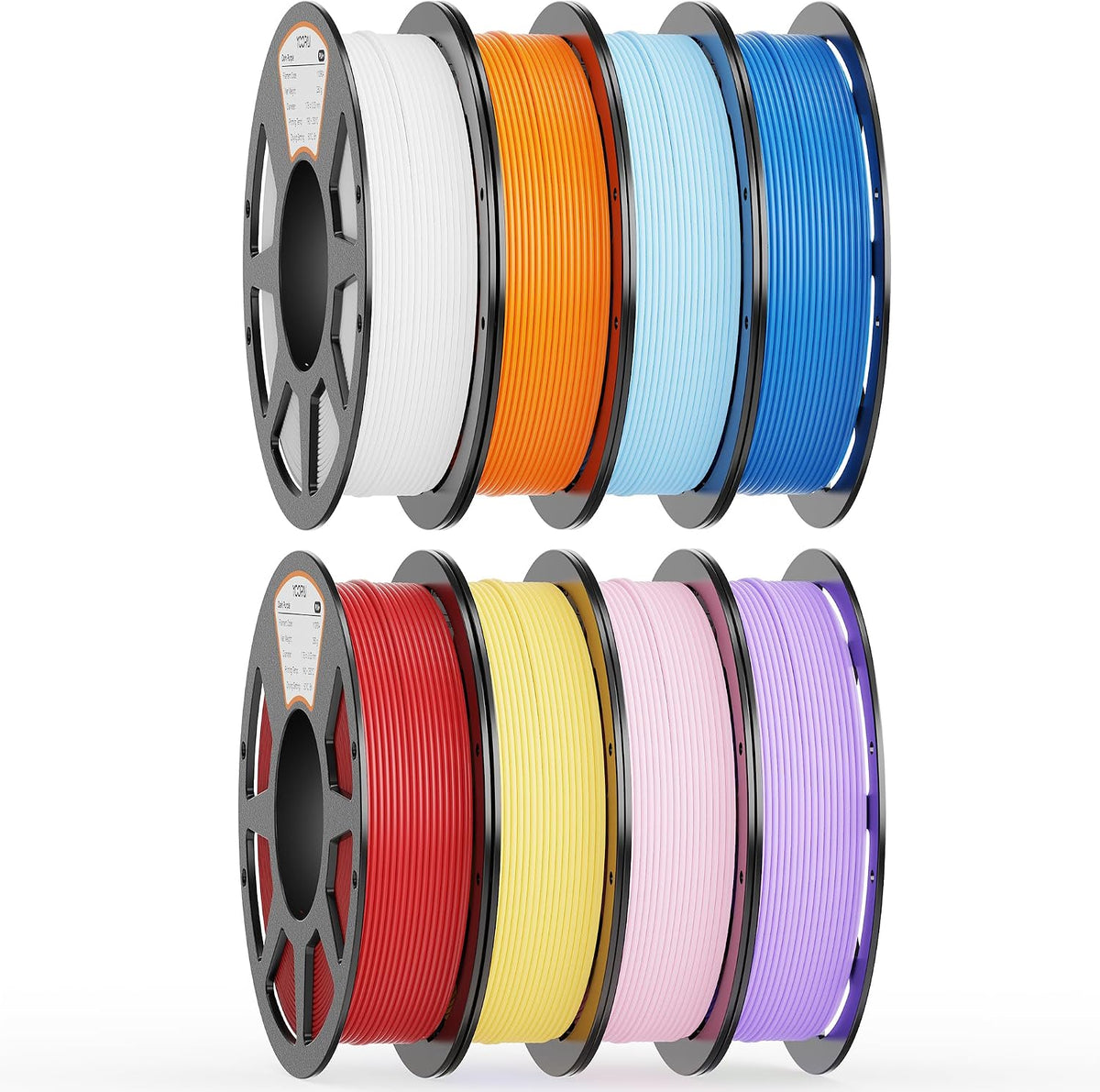YOOPAI Filamento PLA de 0.07 in, 8.82 oz PLA+ y paquete mate, 8 rol...