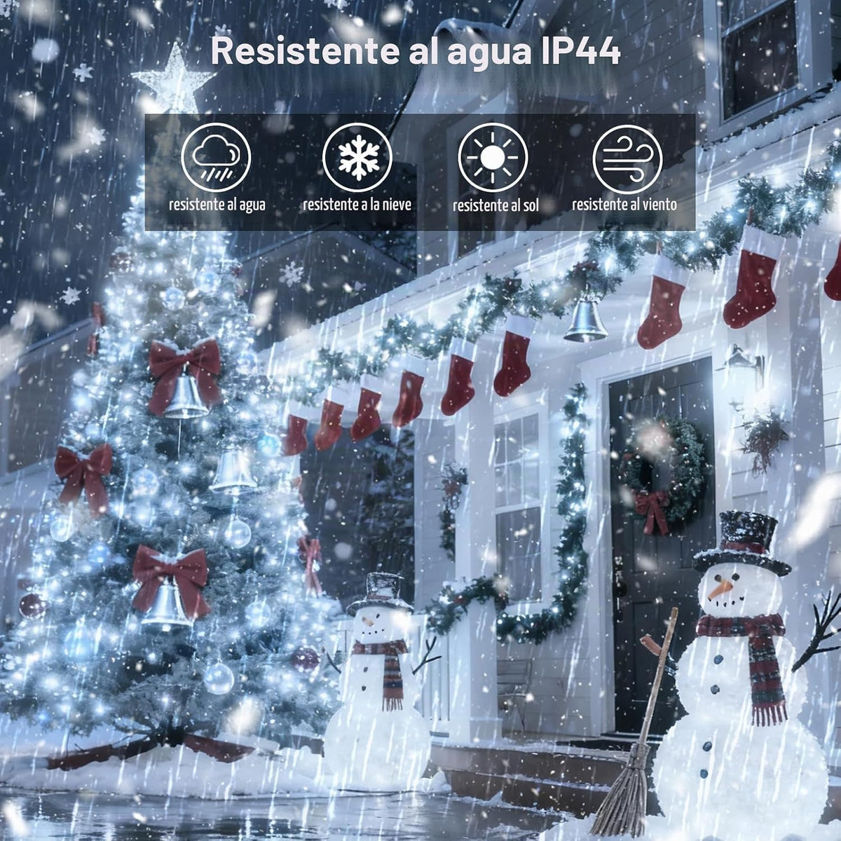 Guirnalda de luces navideñas con control por voz de 88 pies y 240 L...