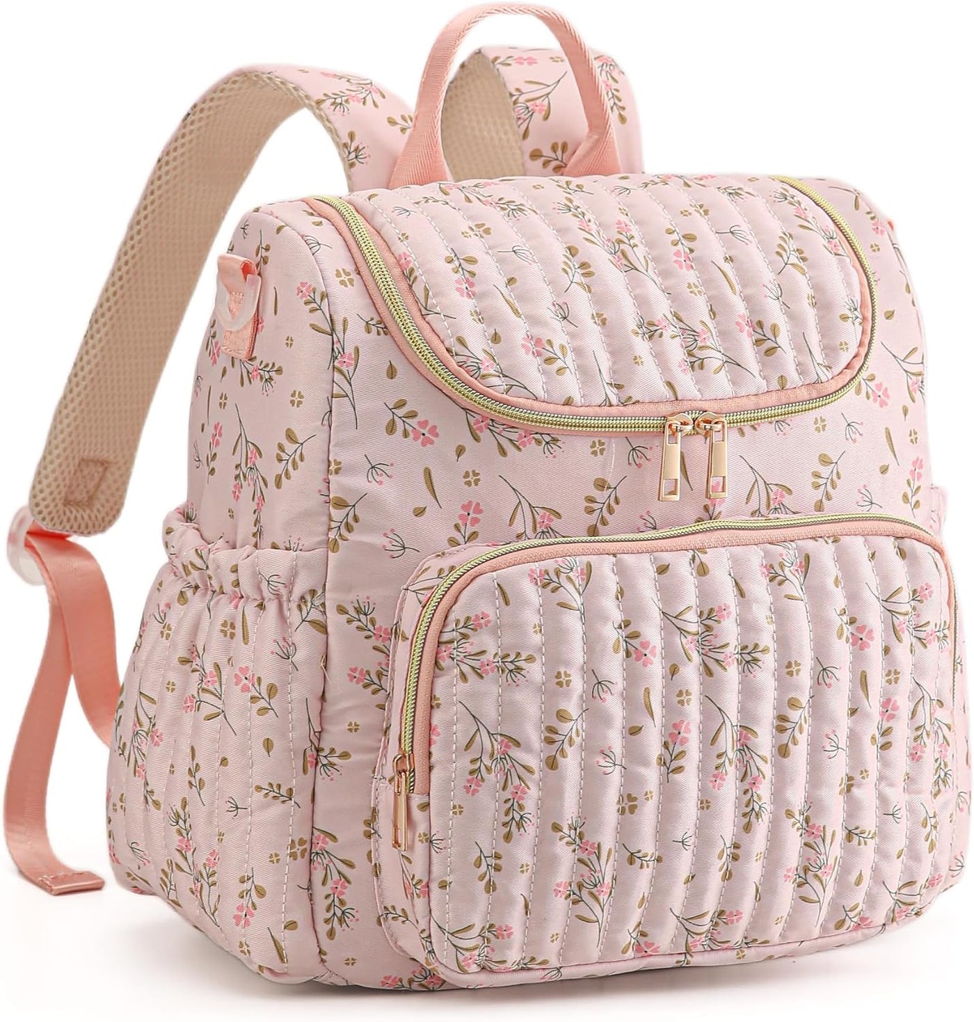 YESFIXS Mochila acolchada para pañales, mochila grande con estampad...