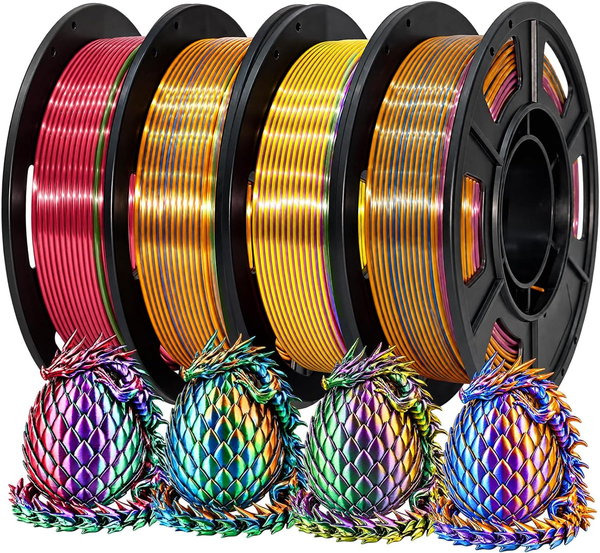 Colourbing Paquete de filamentos para impresora 3D Silk PLA+, brill...