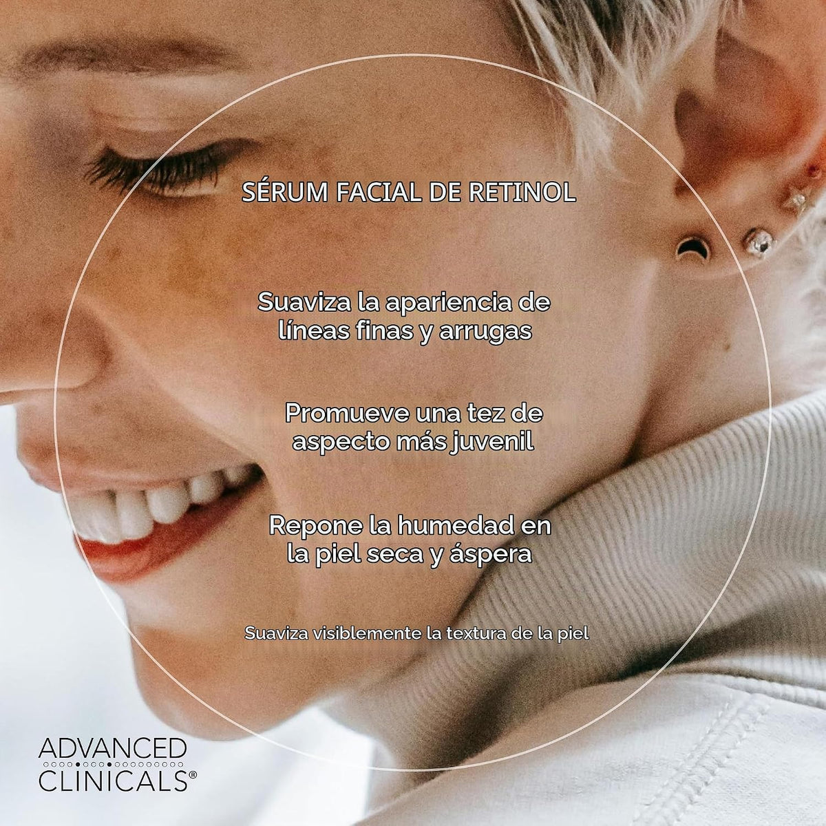 Advanced Clinicals - Suero de retinol para la cara, suero de coláge...