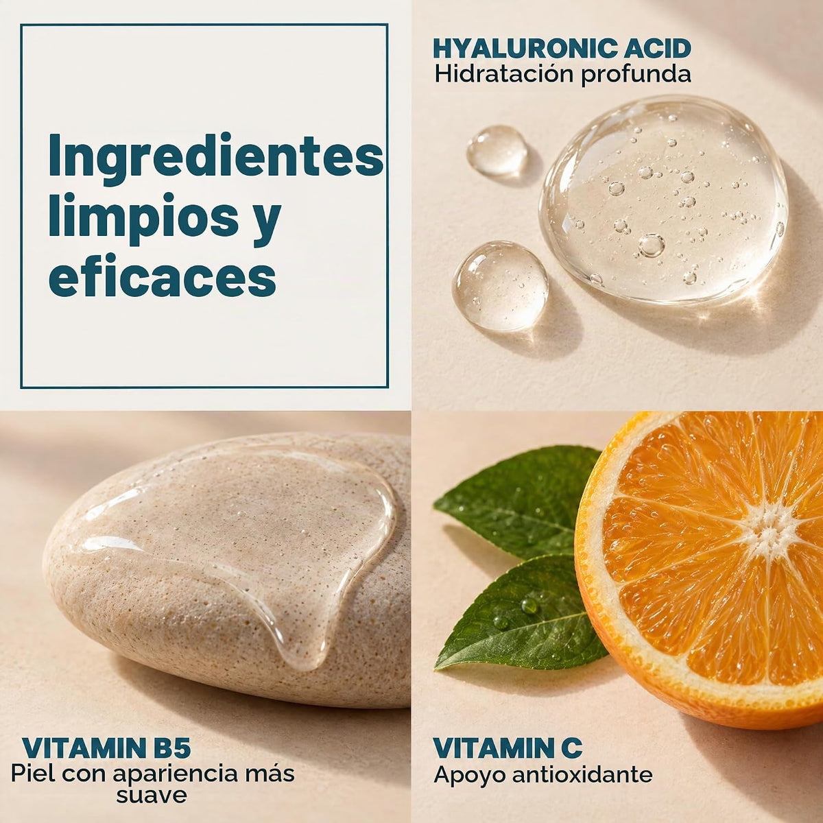 Eva Naturals - Suero facial de ácido hialurónico, antienvejecimient...