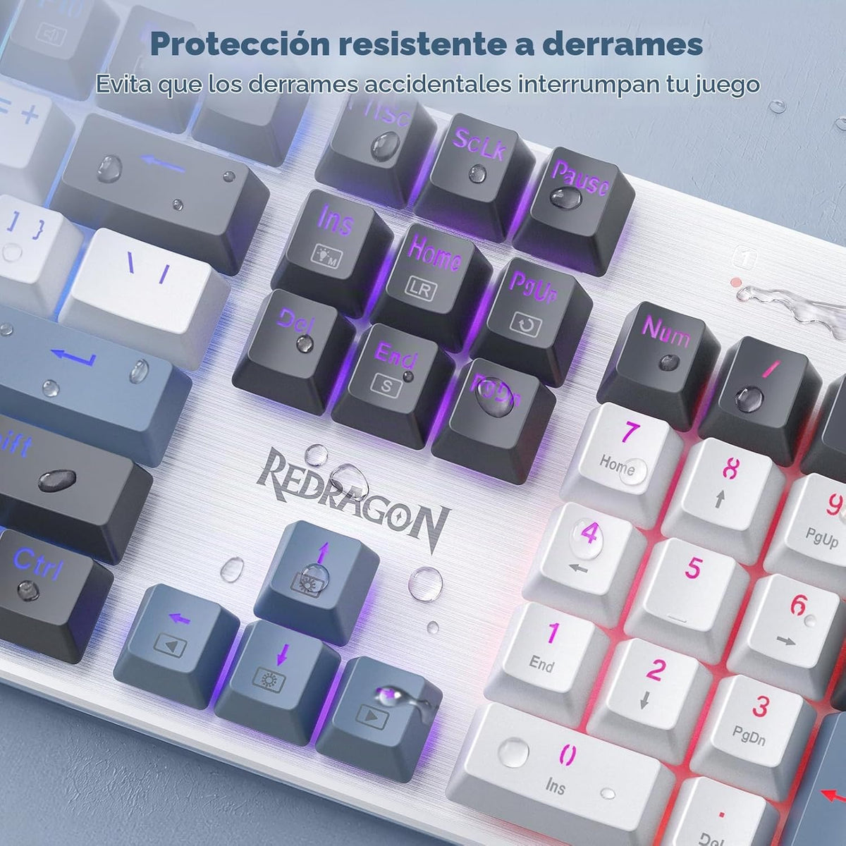 Redragon Teclado mecánico para juegos con cable, 11 modos retroilum...