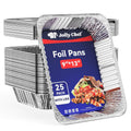 JOLLY CHEF Bandejas de aluminio de 9 x 13 con tapas (25 unidades) -...