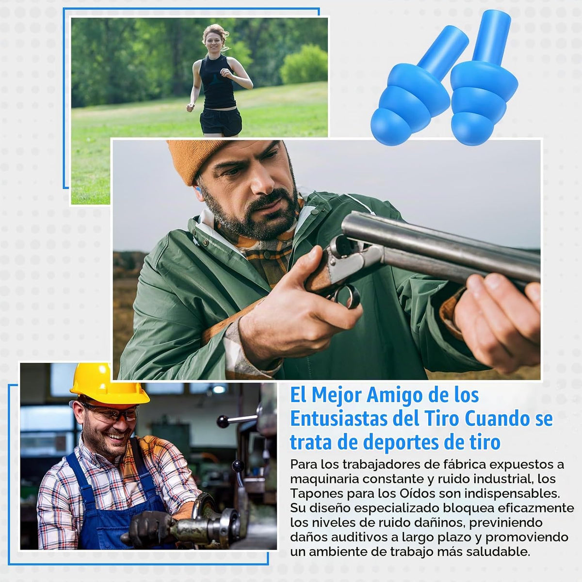 TrelaCo - 200 pares de tapones para los oídos a granel, tapones de...