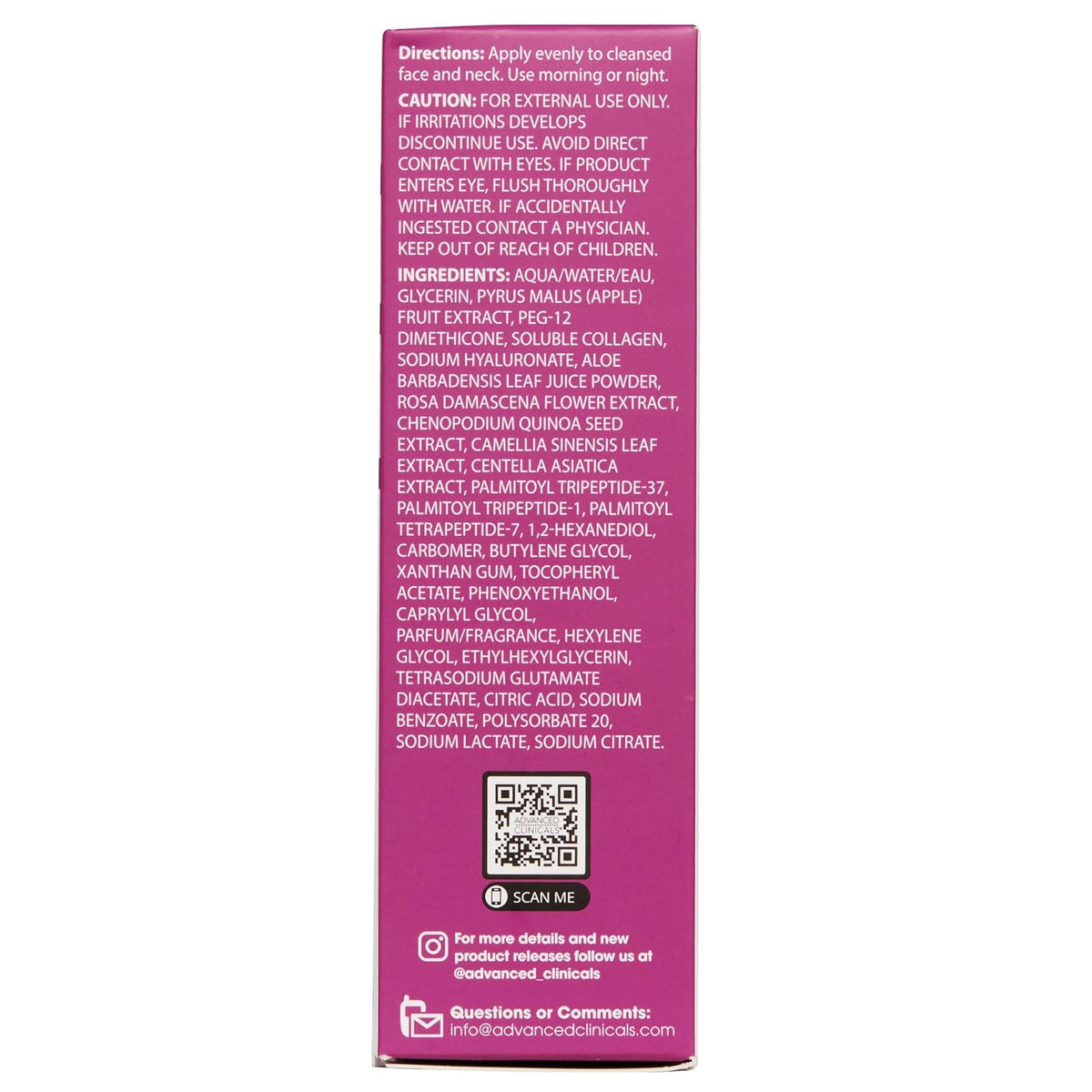 Advanced Clinicals Suero multipéptido para la cara | Suero facial d...