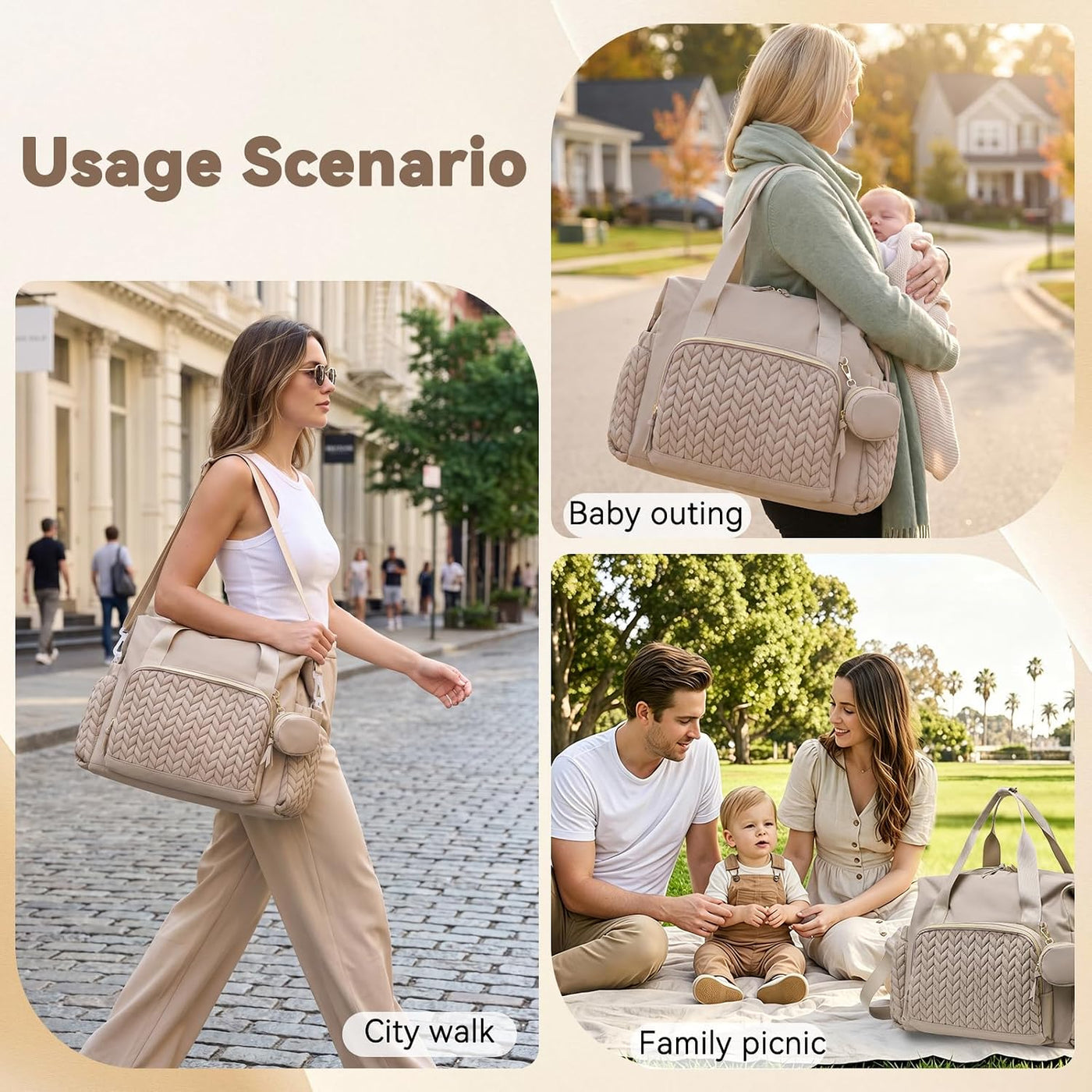 Awanhe Totalizador del bolso de pañales, bolsos de pañales del viaj...