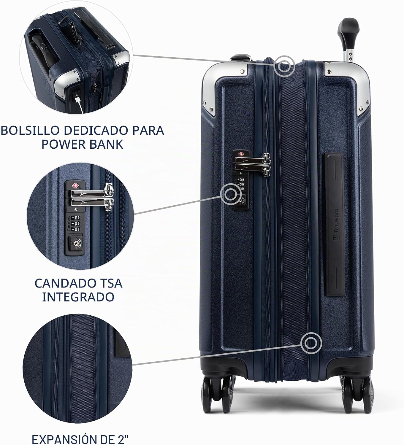 Travelpro Platinum Elite - Maleta giratoria expansible con carcasa...