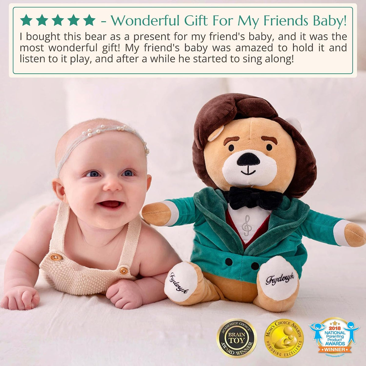 Vosego Chopin - Oso de peluche interactivo que reproduce 40 minutos...