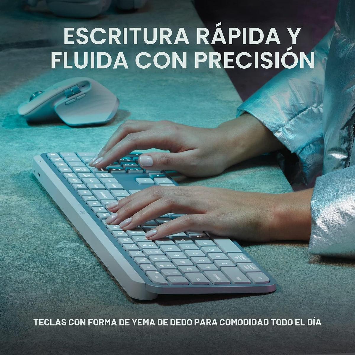 Logitech MX Keys S Teclado Inalámbrico Perfil Bajo Fluido Preciso -...