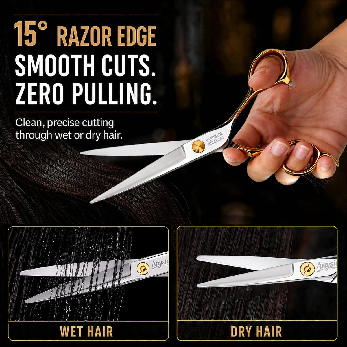 Tijeras profesionales de corte de cabello, tijeras de peluquero con...