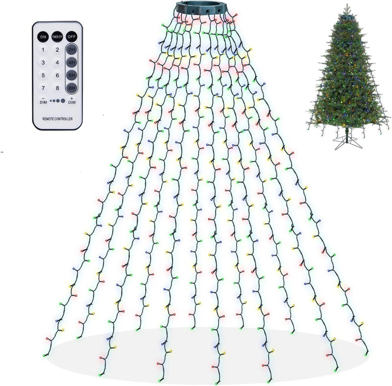 Dazzle Bright - Luces de árbol de Navidad, 448 luces LED en cascada...
