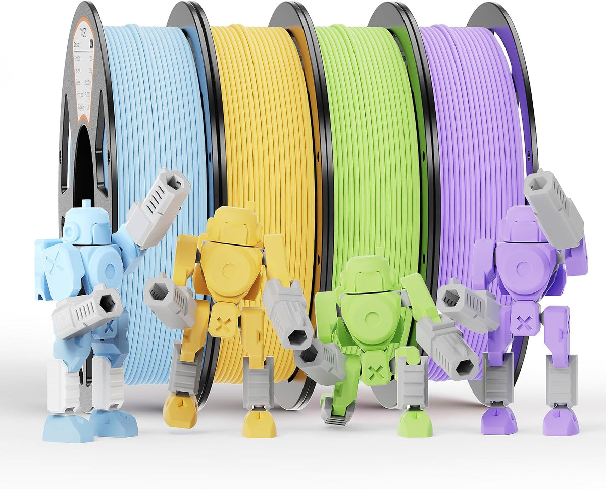 YOOPAI Filamento mate PLA+ de 0.069 pulgadas, paquete de colores in...