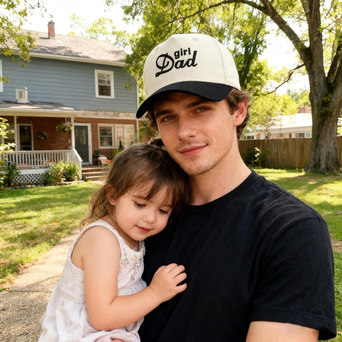 DYBICKT Gorra de béisbol bordada de dos tonos para niño, niña, papá...