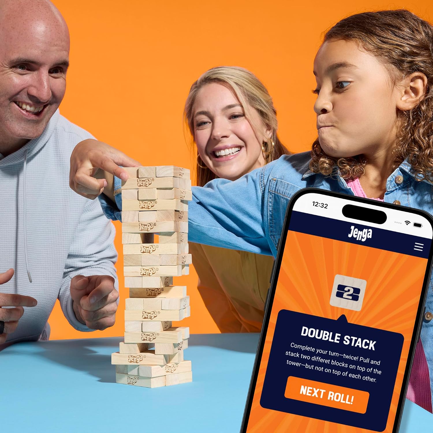 Juego oficial de Jenga de Hasbro Games | Dado digital para 6 formas...