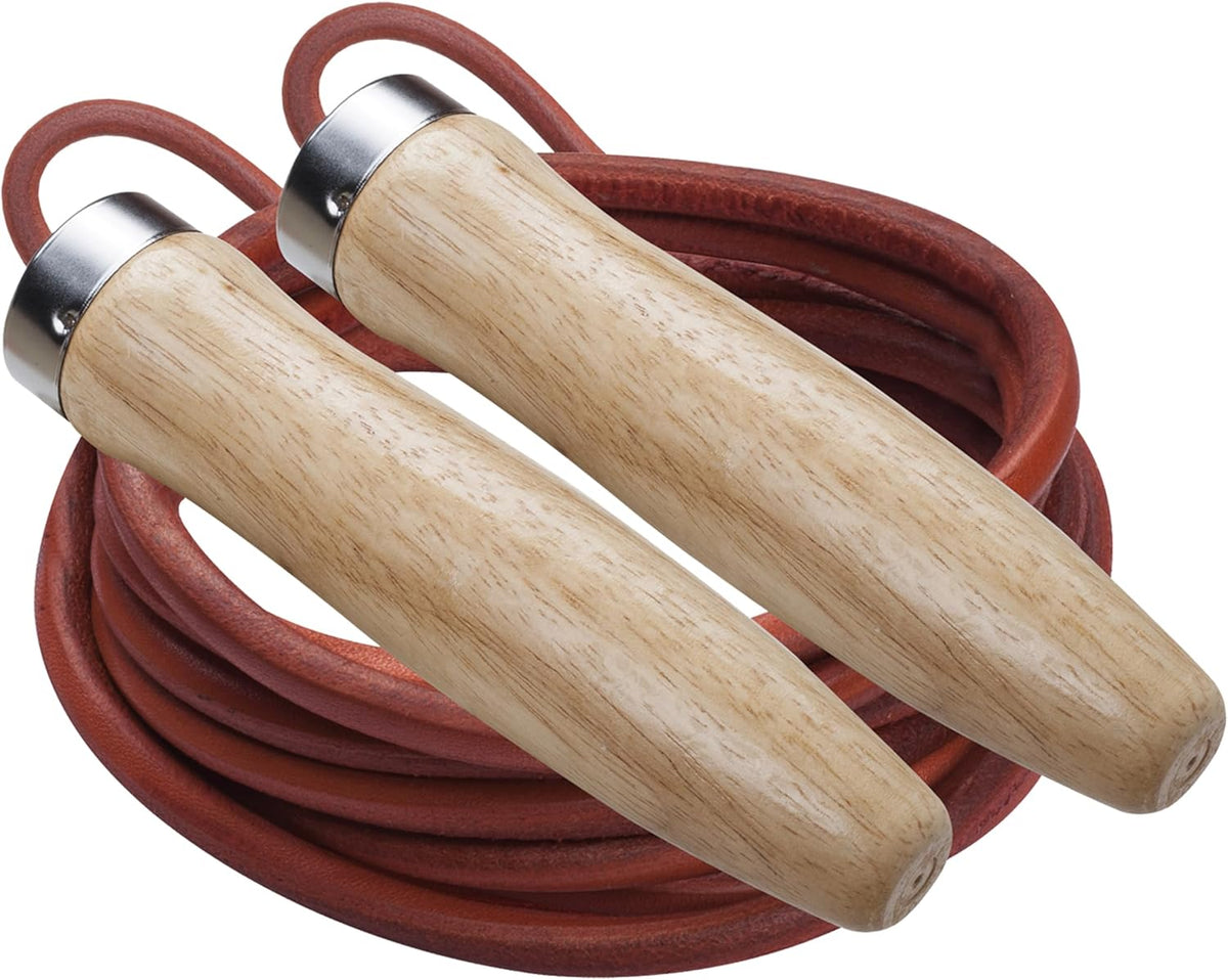Champion Sports - Cuerdas para saltar con mango de madera y rodamie...