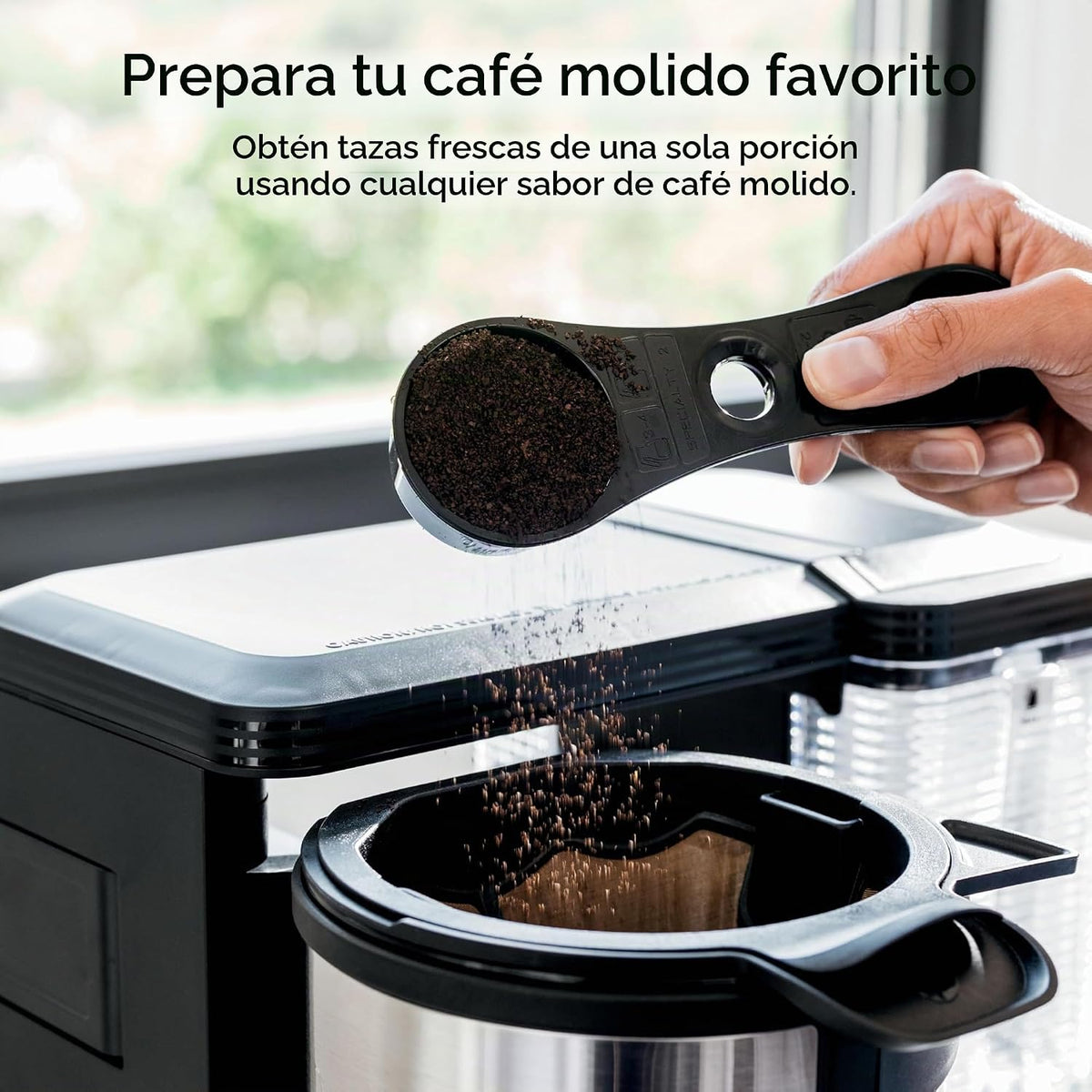 Cafetera Ninja, jarra de 10 tazas, espumador plegable, negro, CM401...