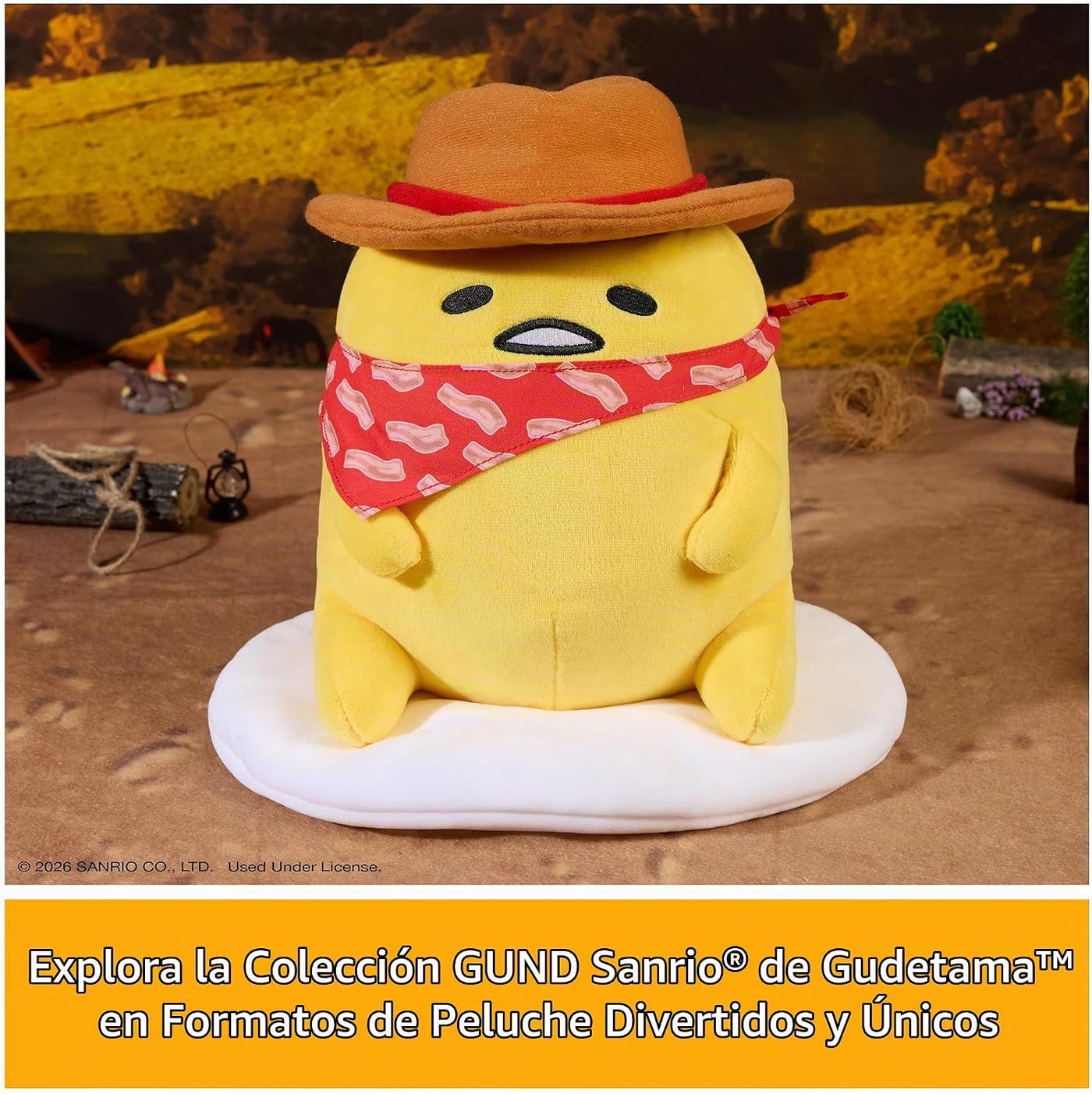 GUND Sanrio Gudetama El huevo perezoso de peluche, deportivo Gudeta...