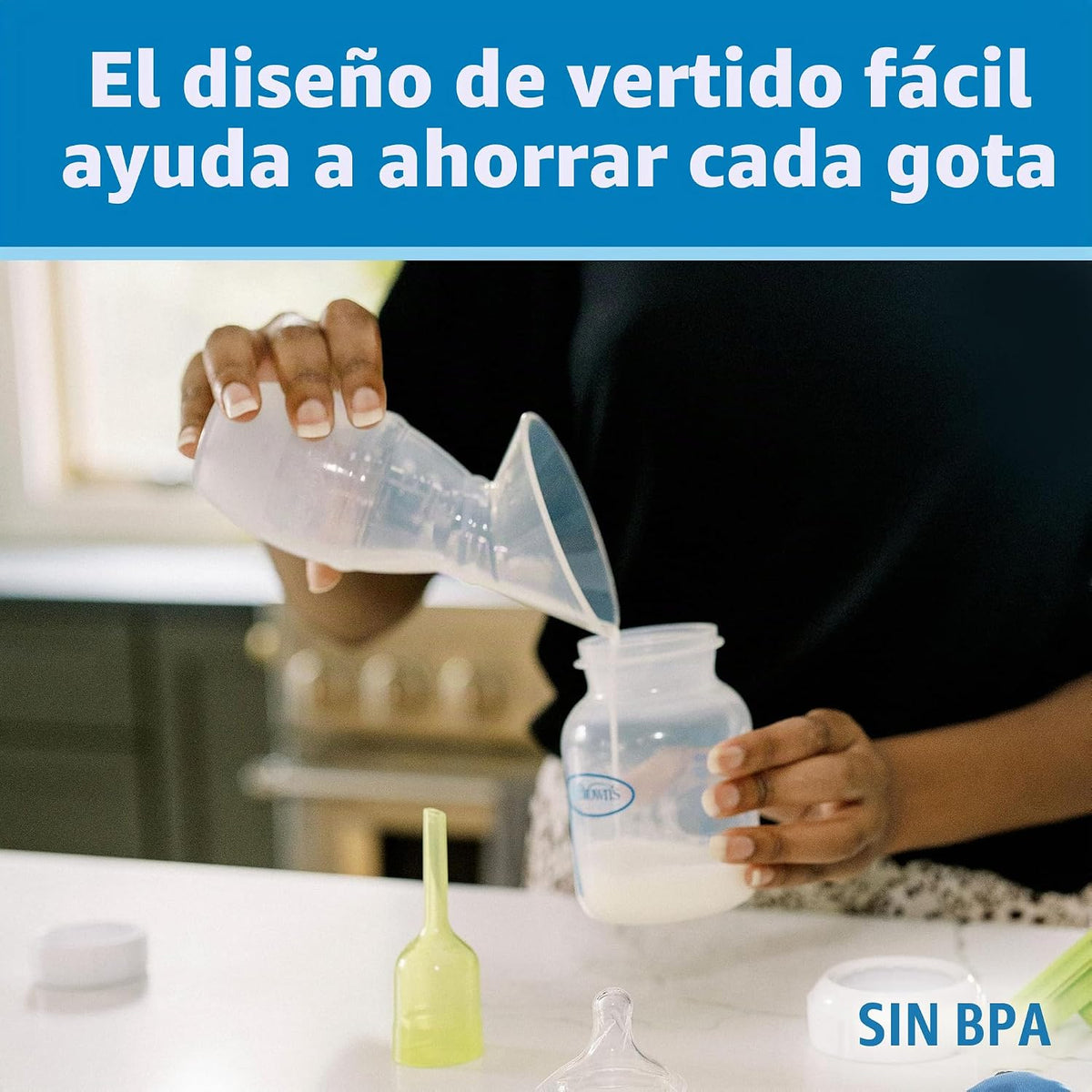 Dr. Brown's Extractor de leche de una pieza de silicona 100% si...