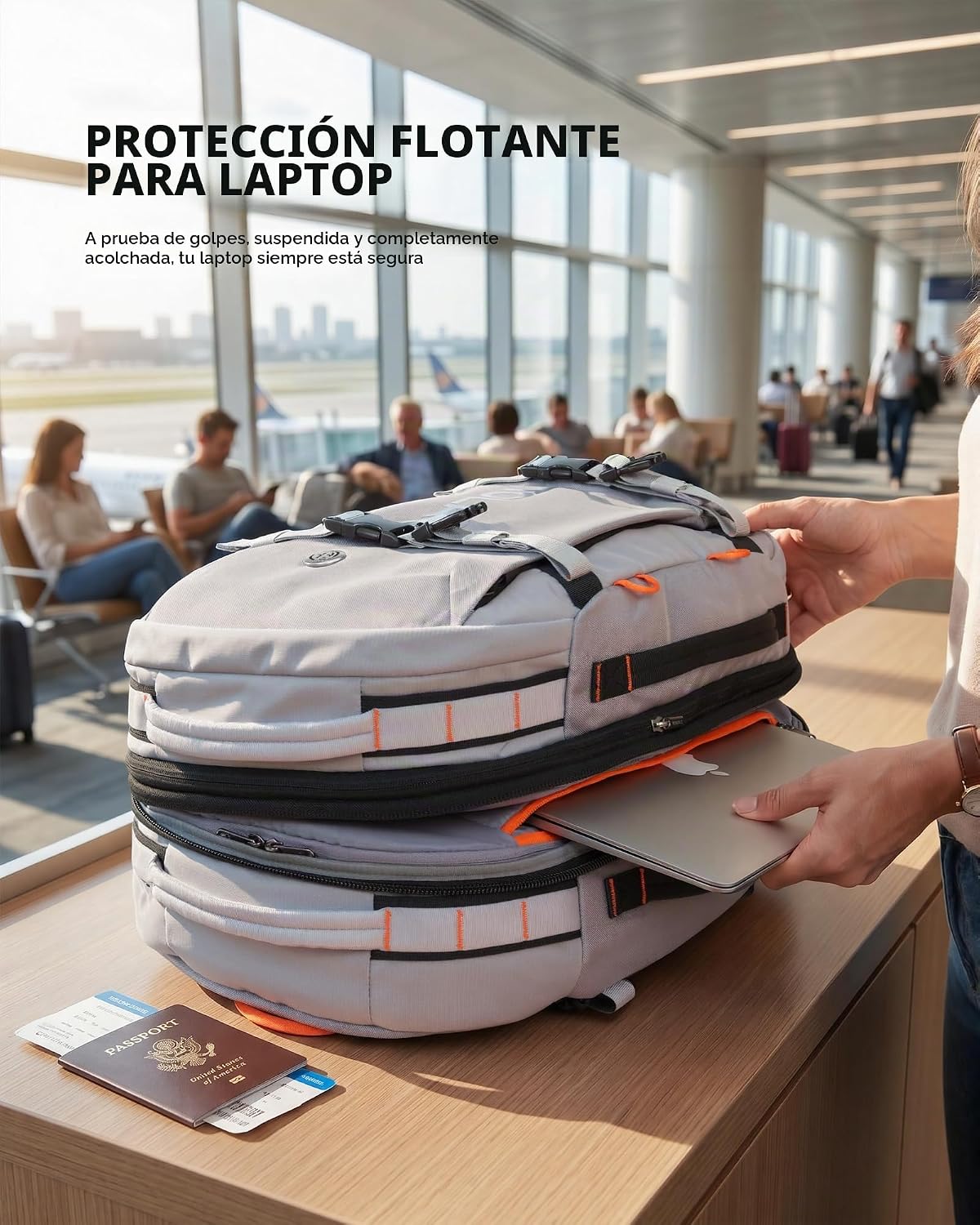 Tolaccea - Mochila de viaje para laptop, mochila de transporte para...