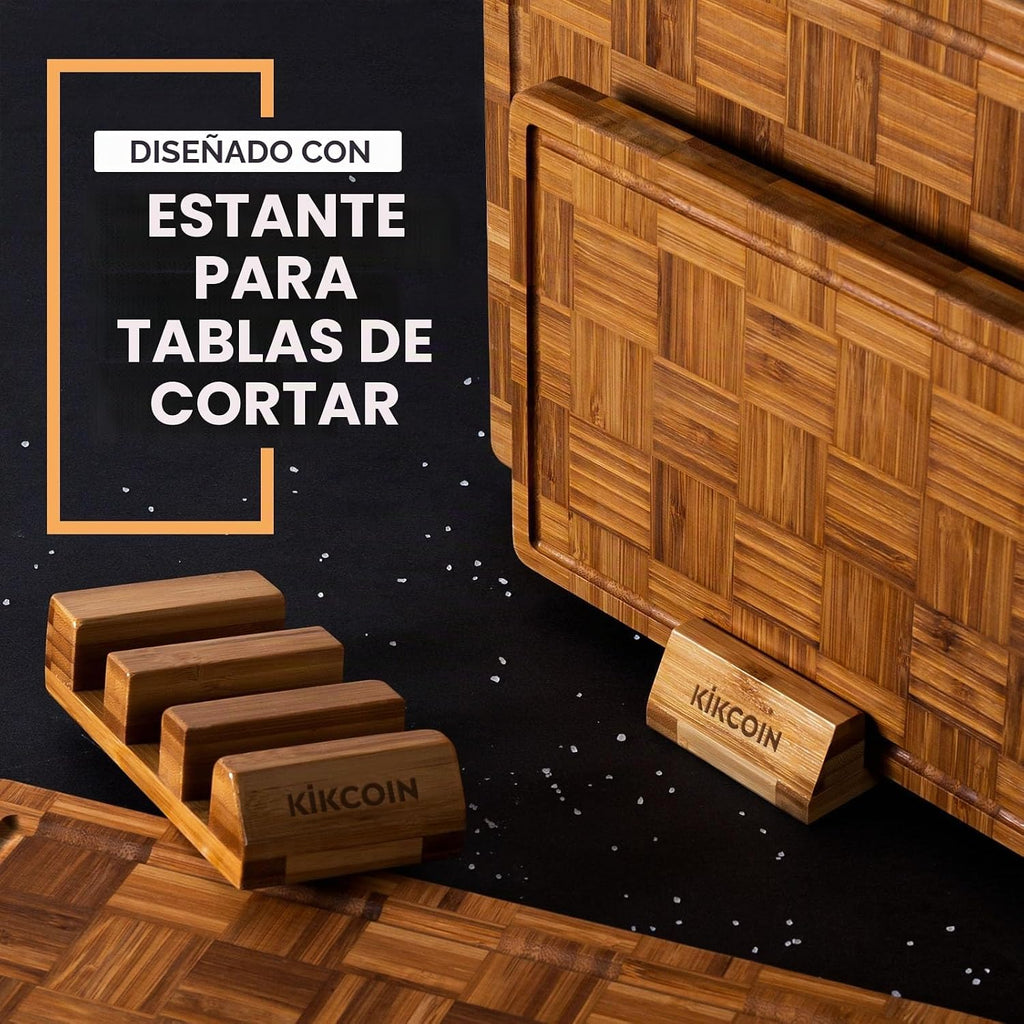 Juego de 3 tablas de cortar de bambú extra grandes (juego de 3) tab...