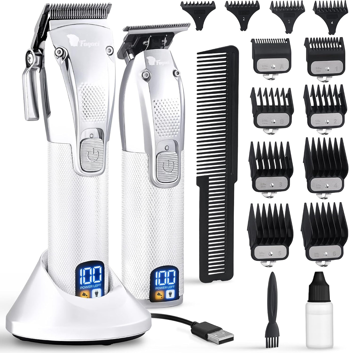Fagaci Juego de cortapelos profesional para hombre, Turbo Power con...