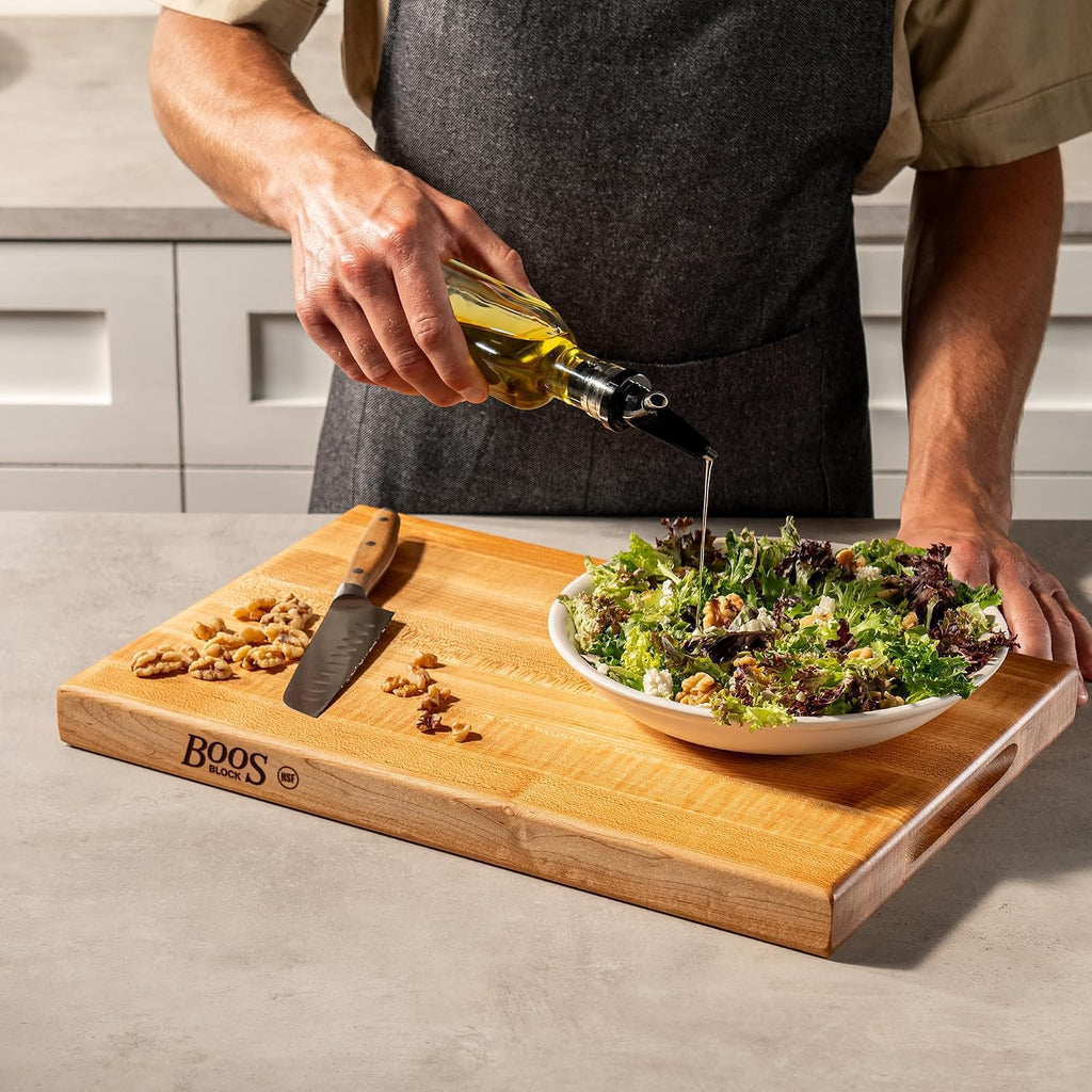 John Boos R-Board Series Tabla de cortar rectangular de madera de a...